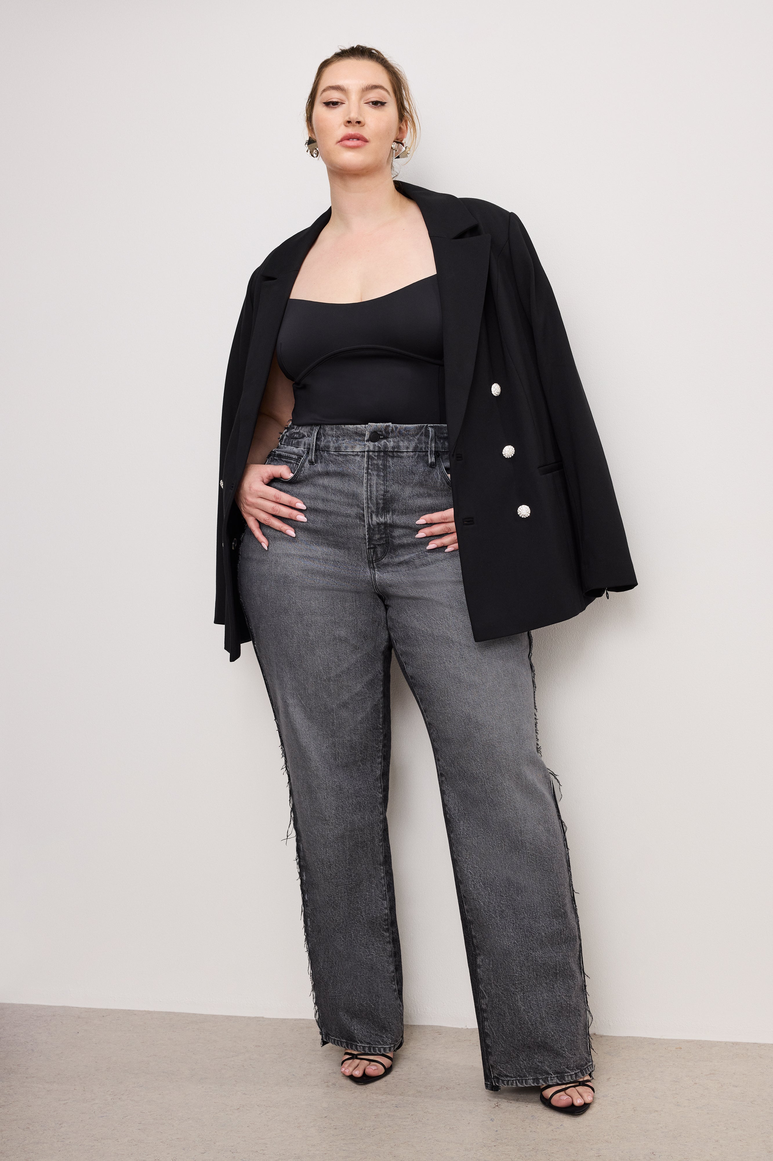 GOOD AMERICAN Vintage 90s Relaxed Fit Jeans | Classic Black365