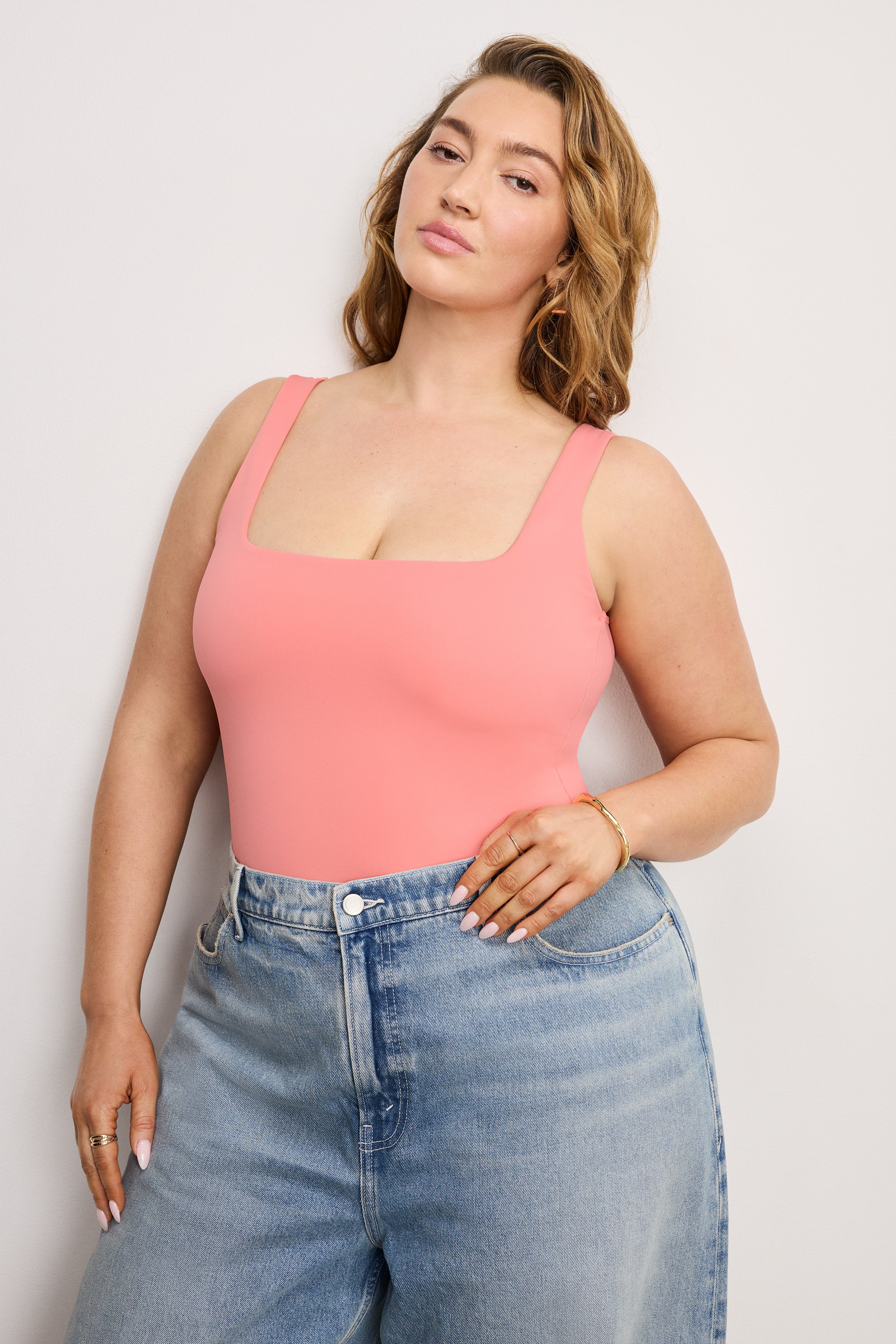 GOOD AMERICAN Contemporary Dive-Ready Bodysuit | Coral Tank Style 002
