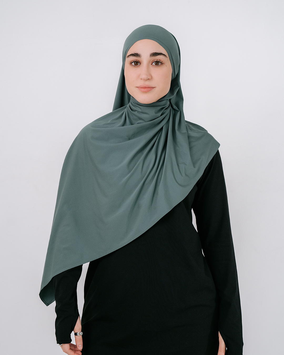 GYMSHARK GYMSHARK Lightweight Modest Head Cover - Athletic Comfort Fit in Stylish Teal Utility Design