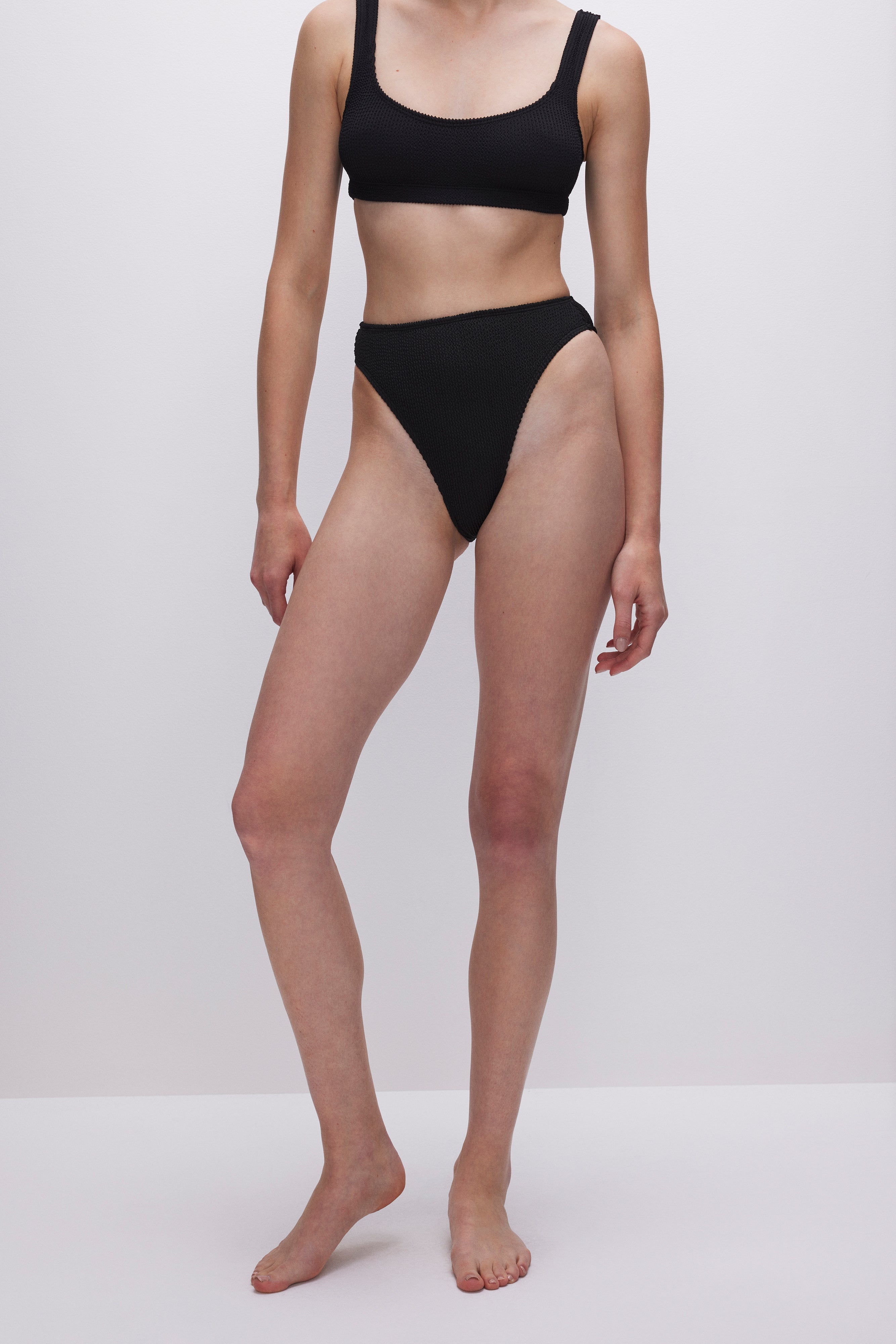 GOOD AMERICAN Perfect Fit High-Waisted Bikini Bottoms | Stylish & Comfortable Swimwear | BLACK001