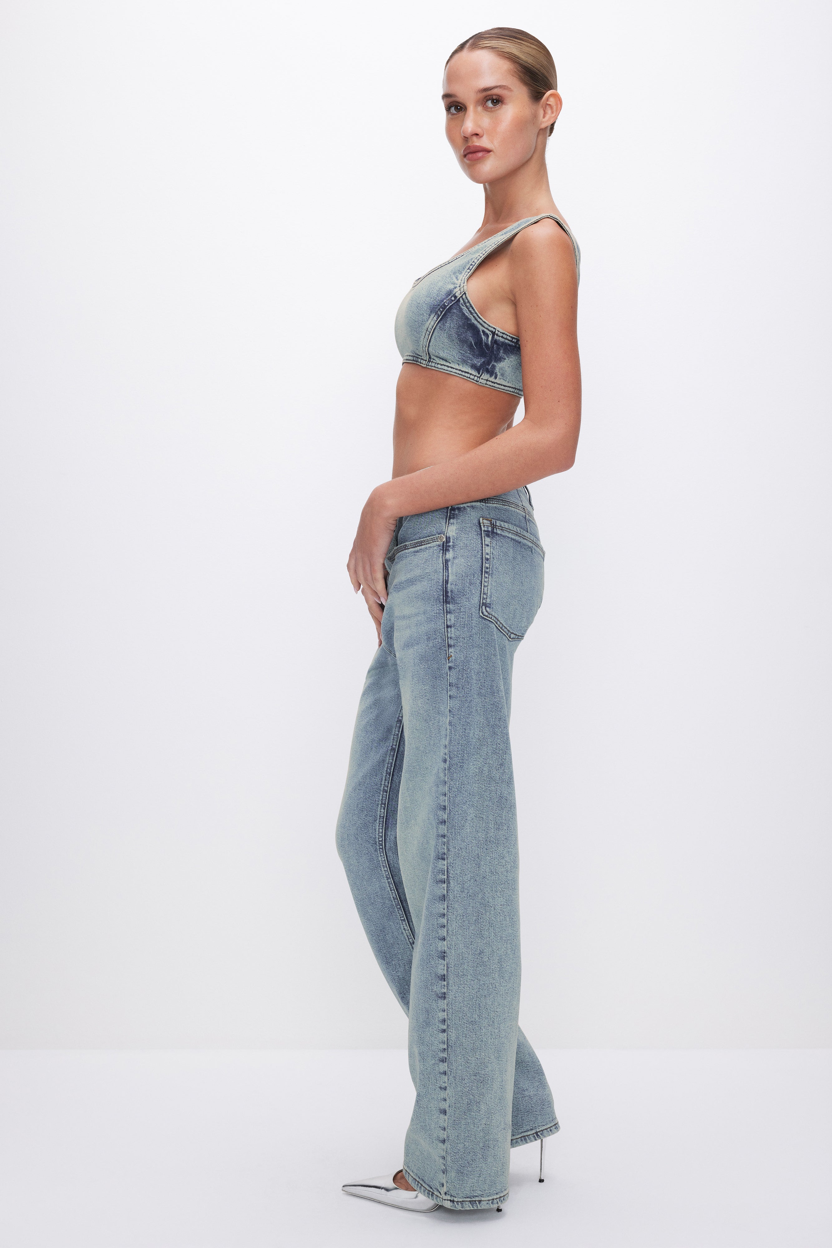 GOOD AMERICAN Vintage 90s Comfort Stretch Denim | Classic Blue690 
