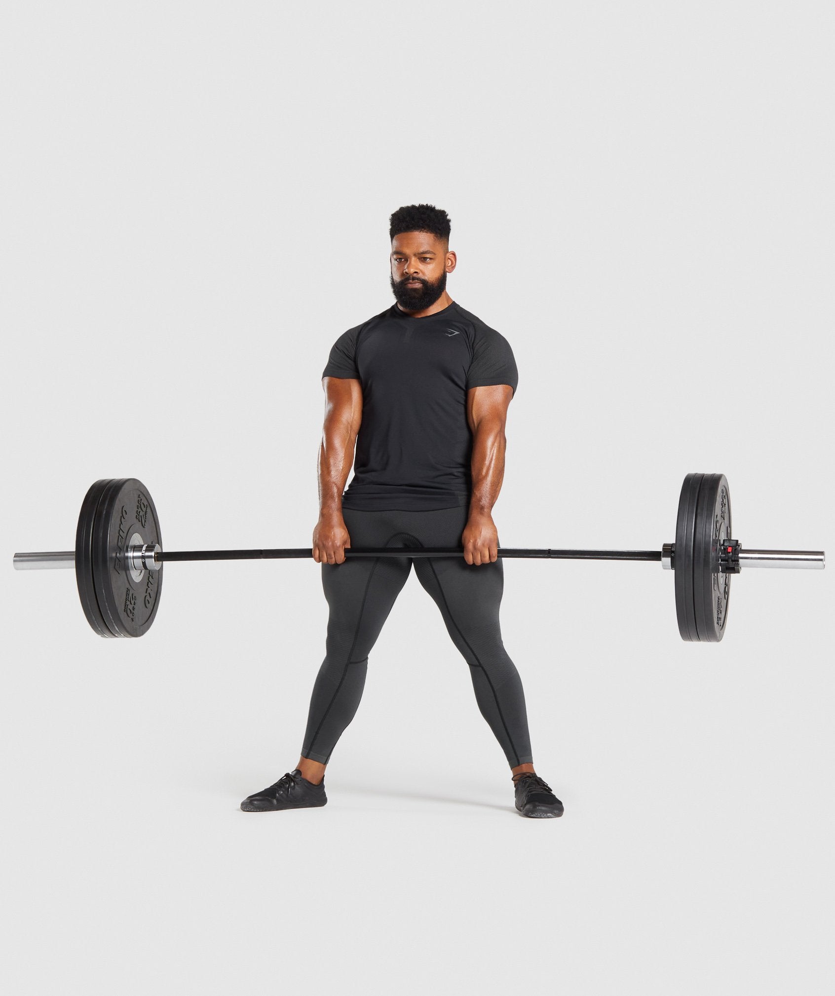 GYMSHARK Gymshark 315 Performance Workout Tee - Moisture-Wicking Training Shirt in Black & Charcoal Heather 