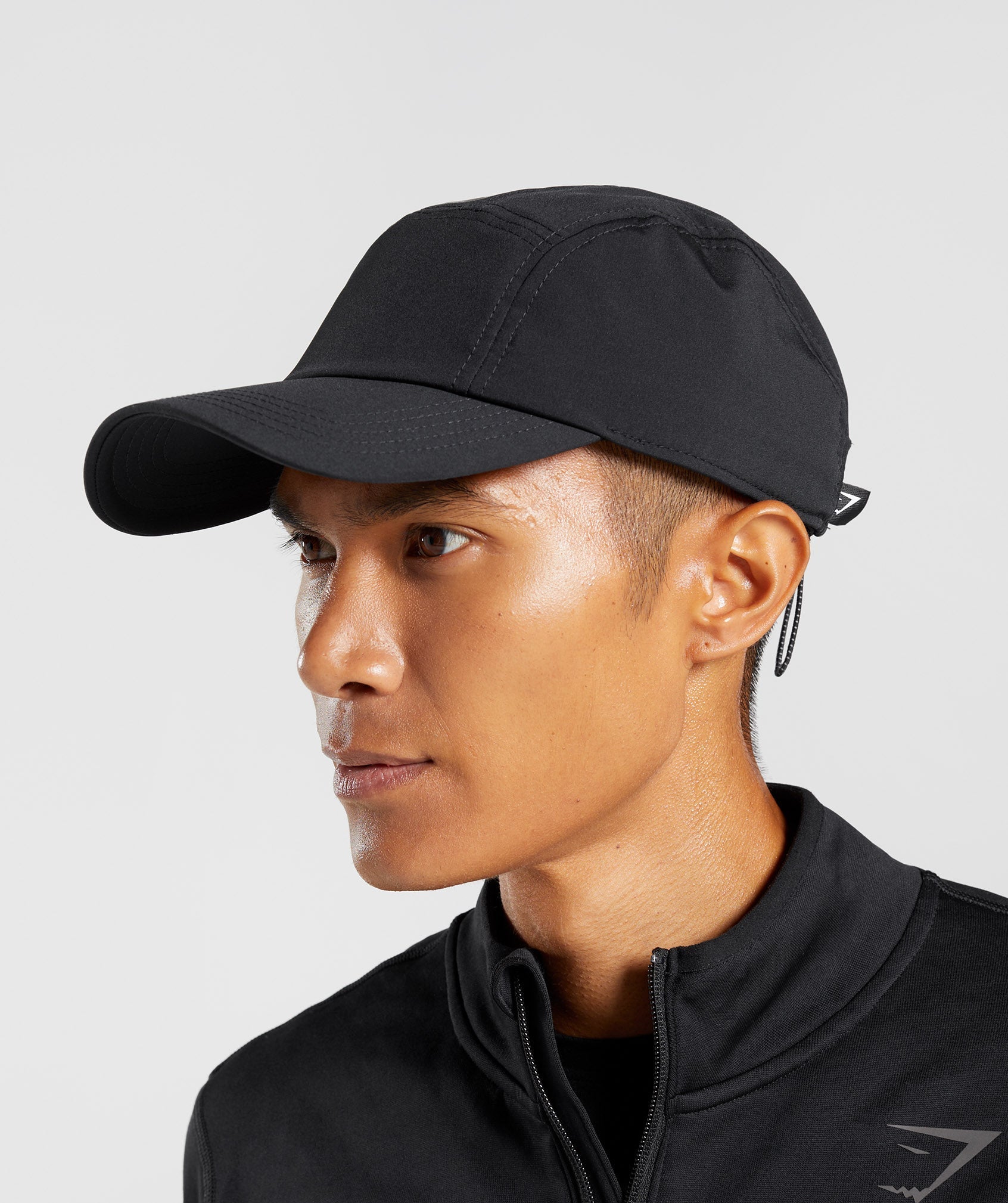 GYMSHARK GYMSHARK Ultra-Light 5-Panel Performance Running Hat - Breathable Black 