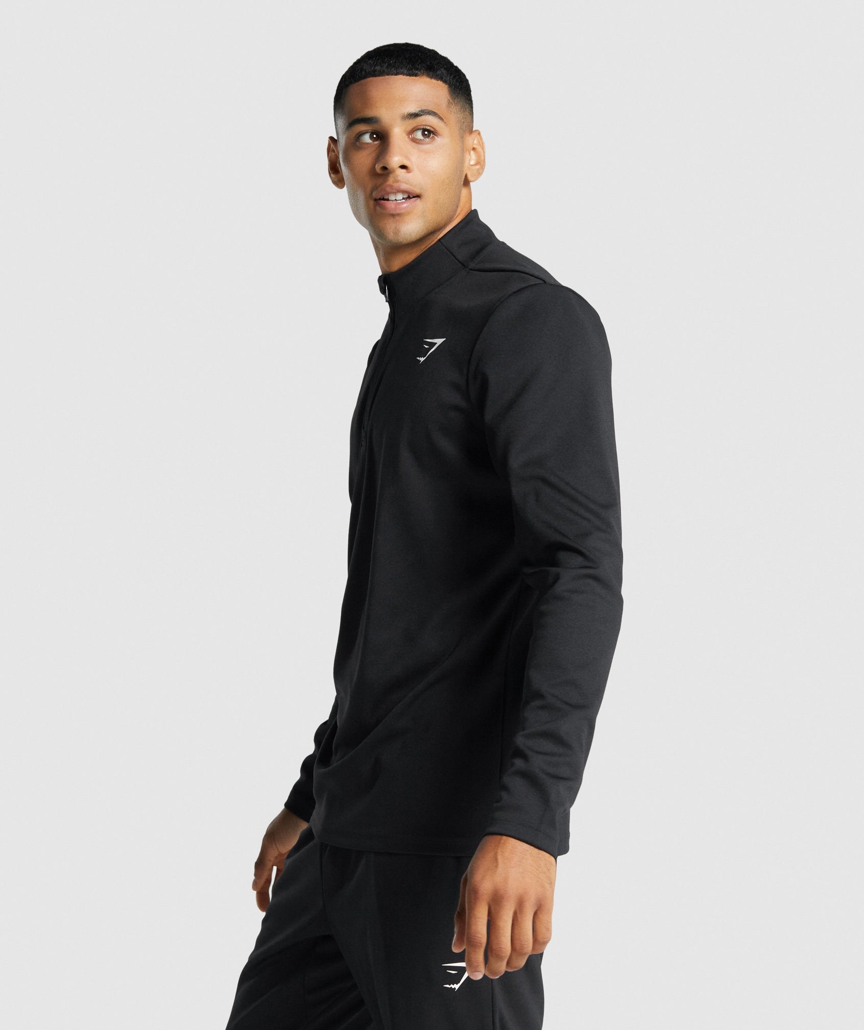 GYMSHARK Gymshark Quarter-Zip Training Hoodie - Midnight Black 