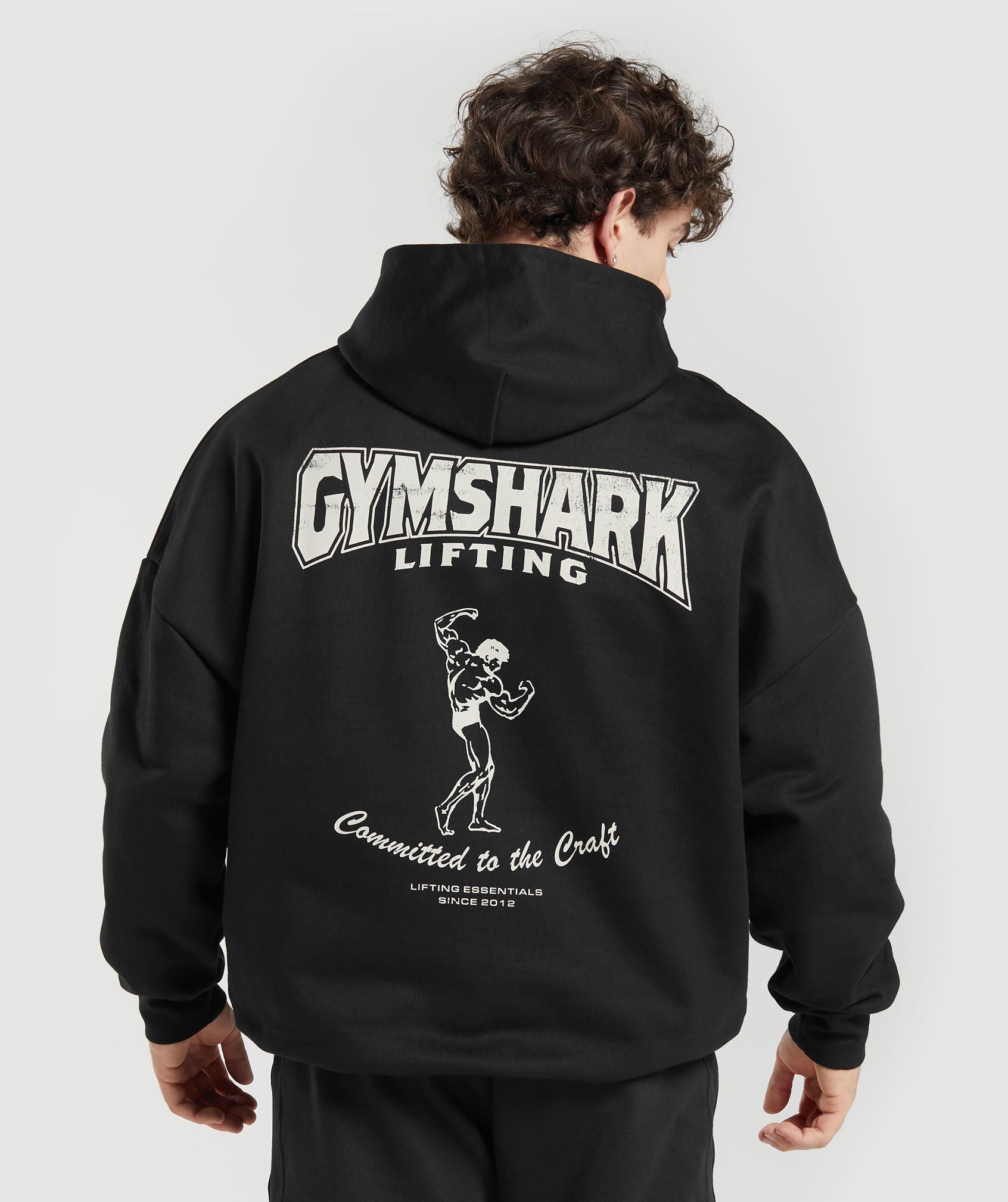 GYMSHARK Gymshark Crafted with Dedication Premium Hooded Sweatshirt - Classic Black