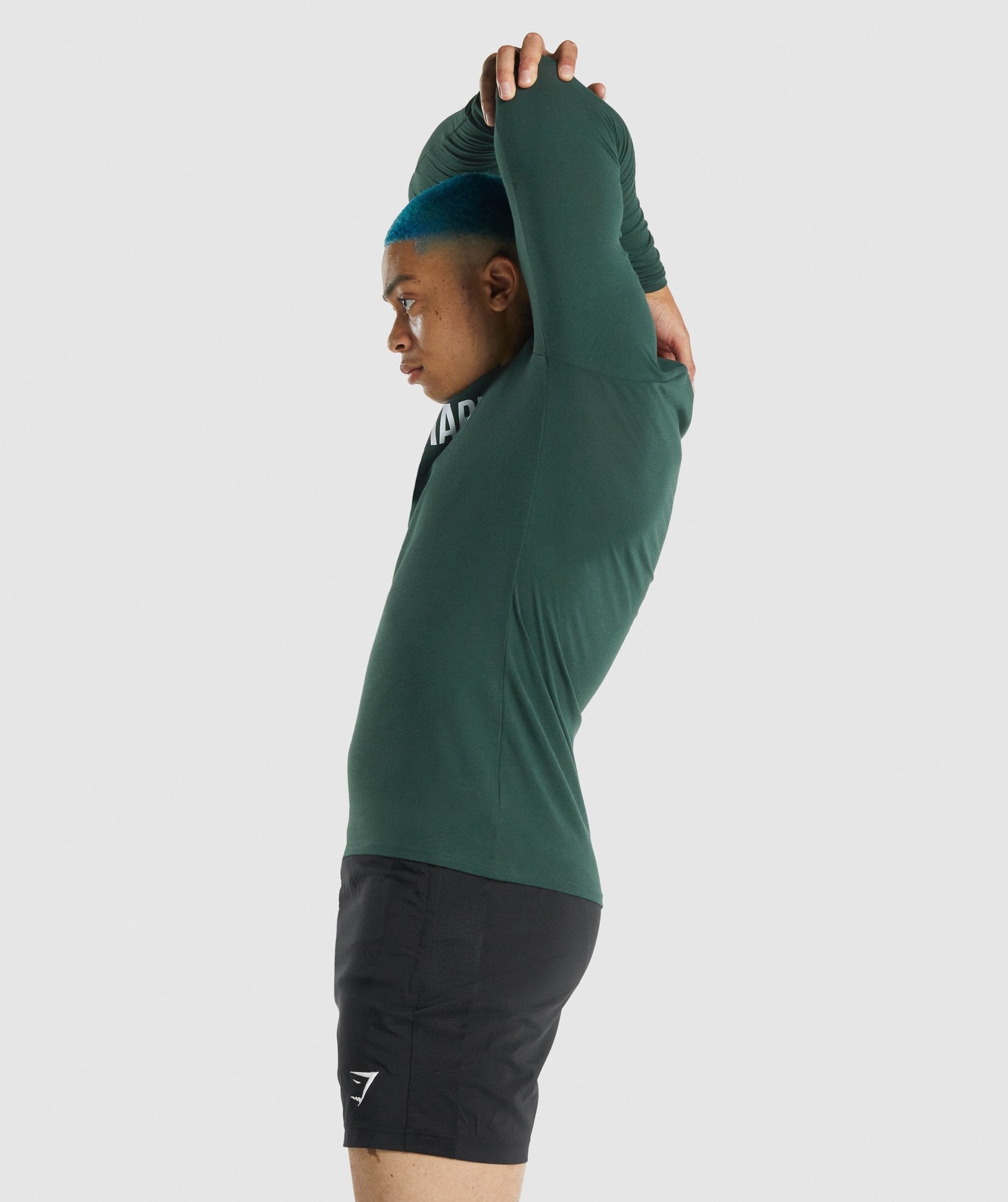 GYMSHARK Men's Apollo Training Long Sleeve Tee - Deep Forest Green 