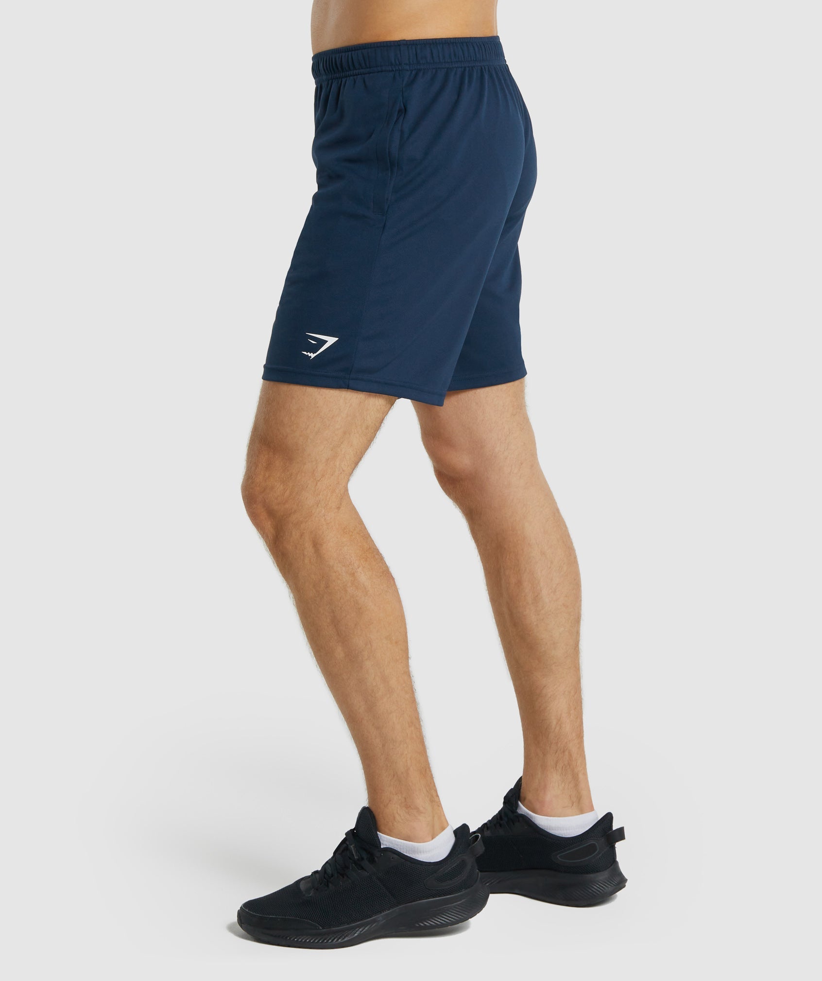 GYMSHARK Gymshark Essential Knit Workout Shorts - Breathable Flex Fit in Navy Blue