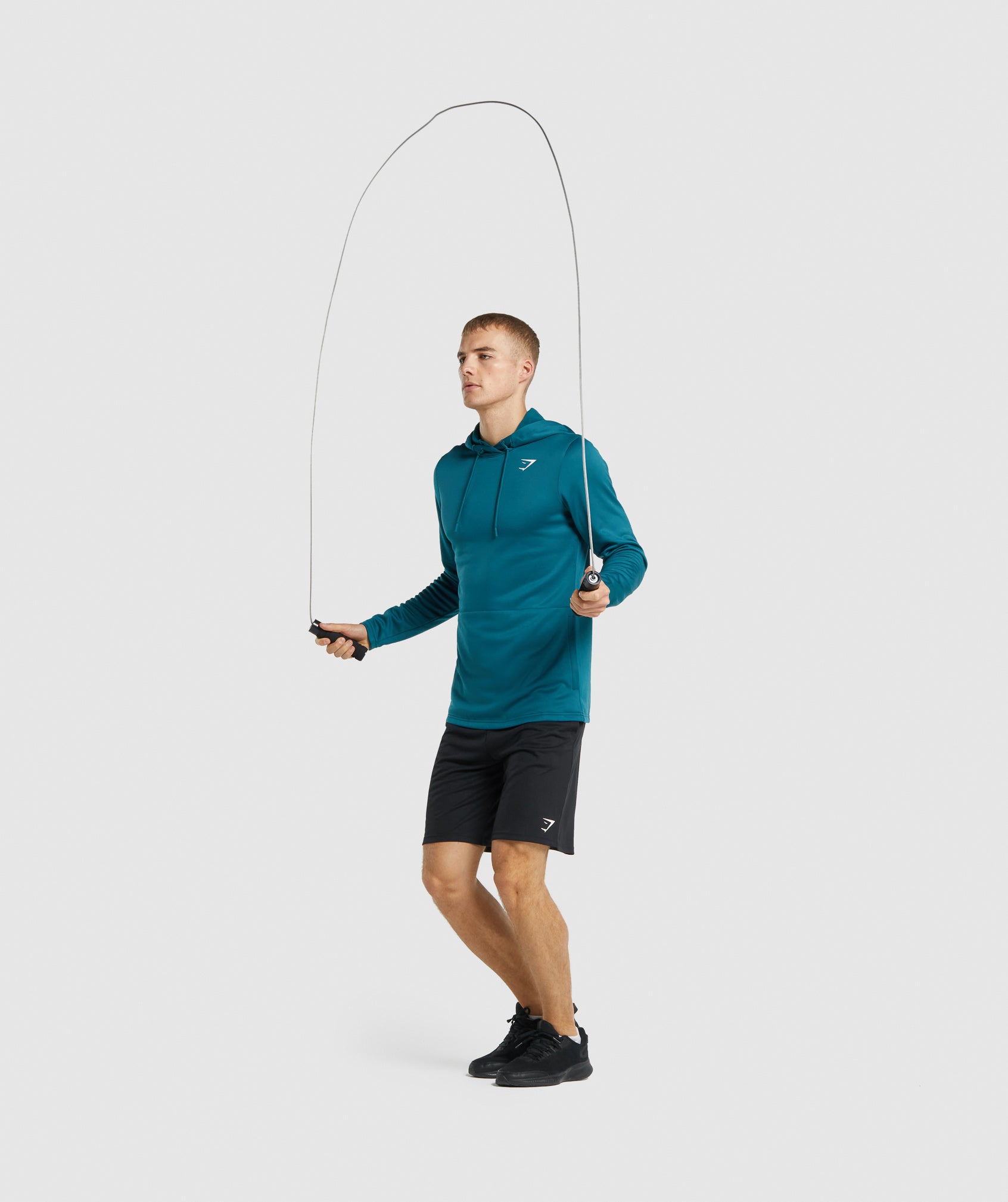 GYMSHARK Arrival Premium Hooded Sweatshirt - Turquoise Blue 