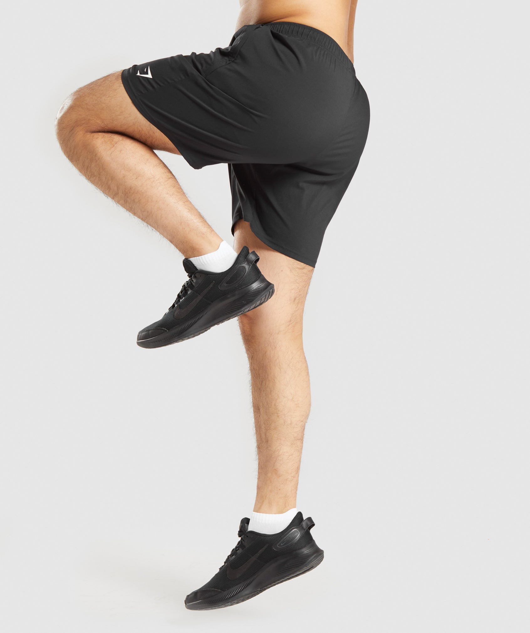 GYMSHARK Performance Training Shorts with Zippered Side Pockets - Jet Black Athletic Wear