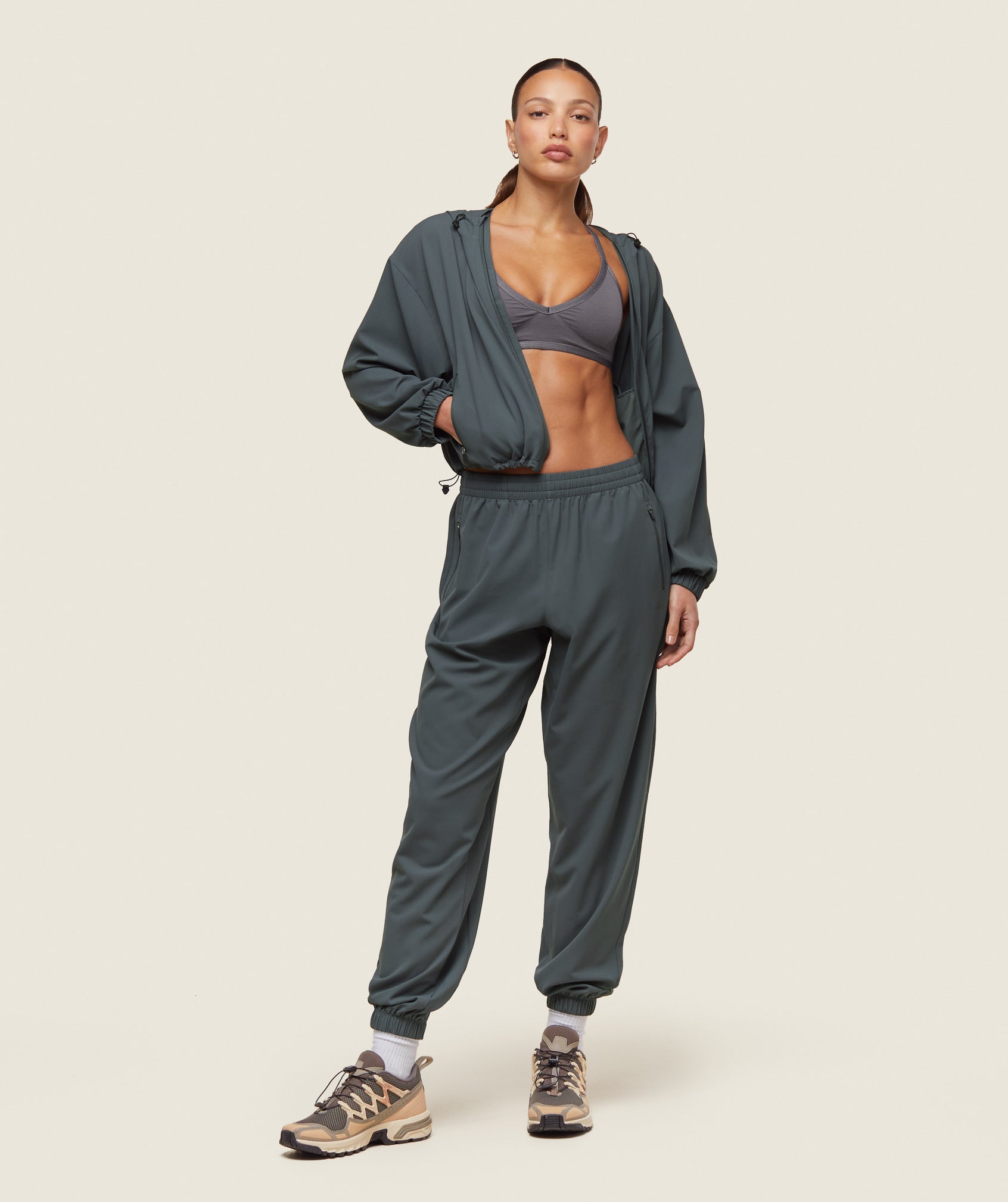 GYMSHARK Gymshark Everyday-Wear Breathable Training Pants - Slate Teal Color 