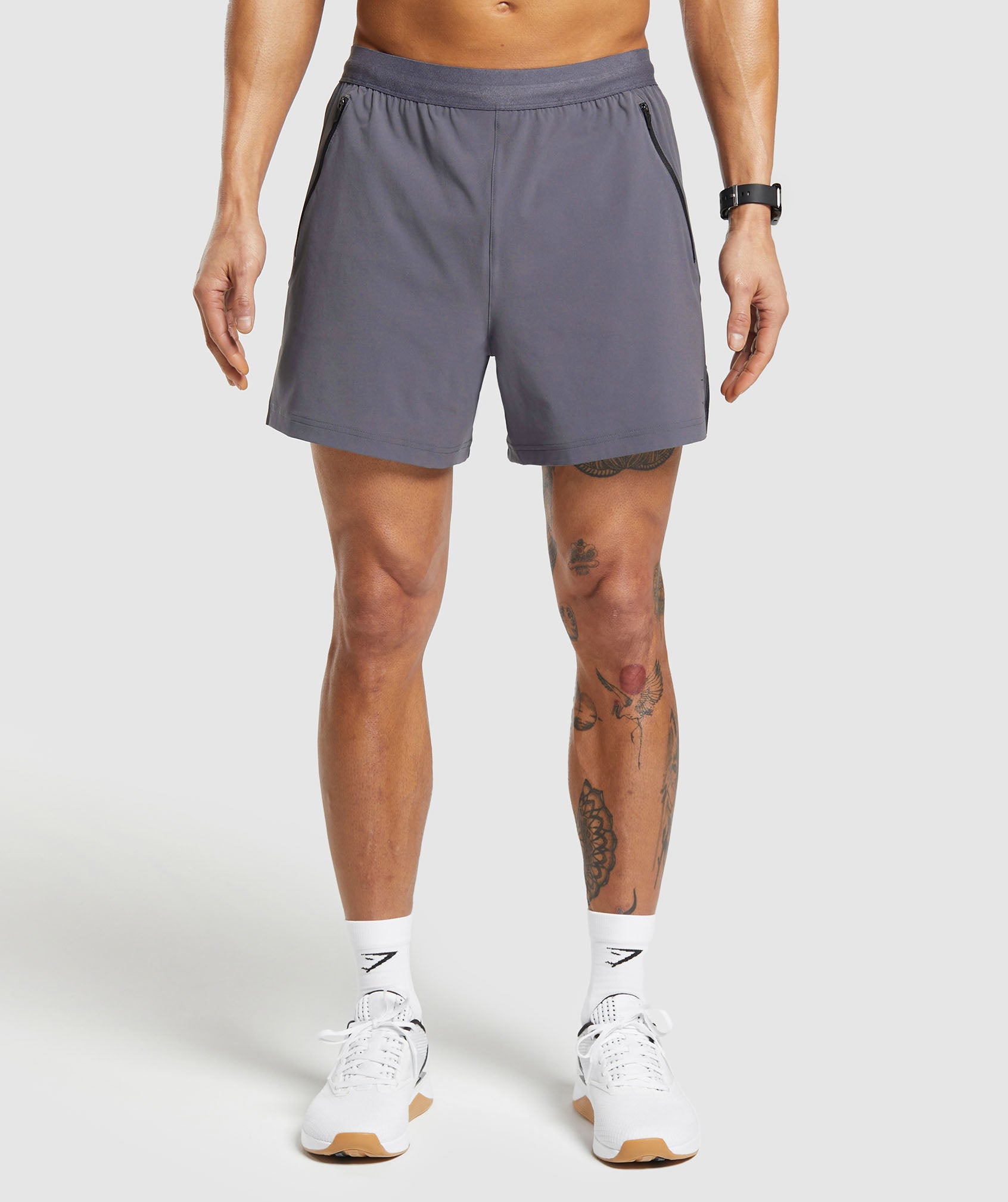 GYMSHARK Gymshark Men's Apex 5" Lightweight Training Hybrid Shorts | Charcoal Performance Workout