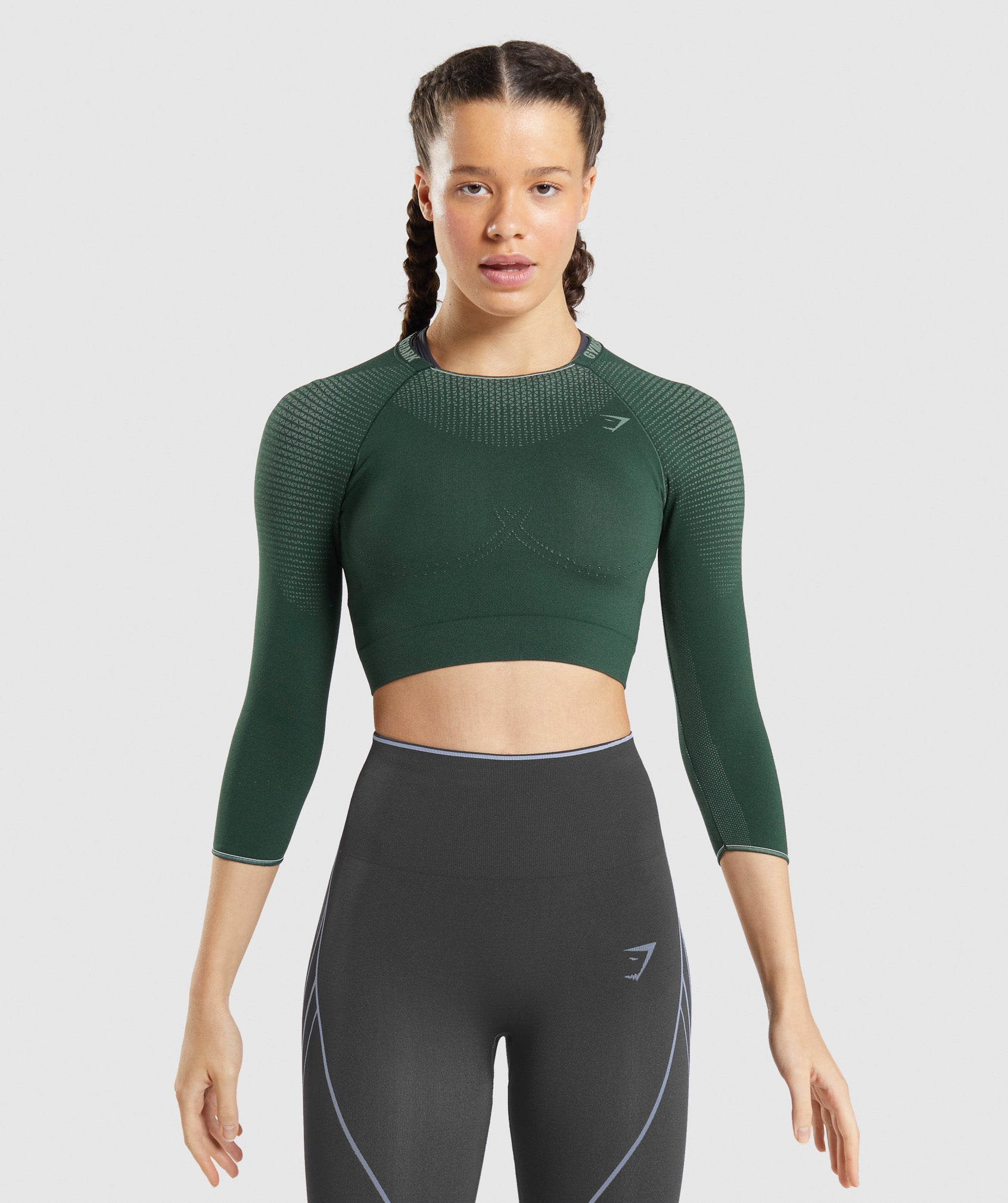 GYMSHARK Gymshark APEX Seamless Workout Tank - Dual-Tone Obsidian & Cucumber Greens