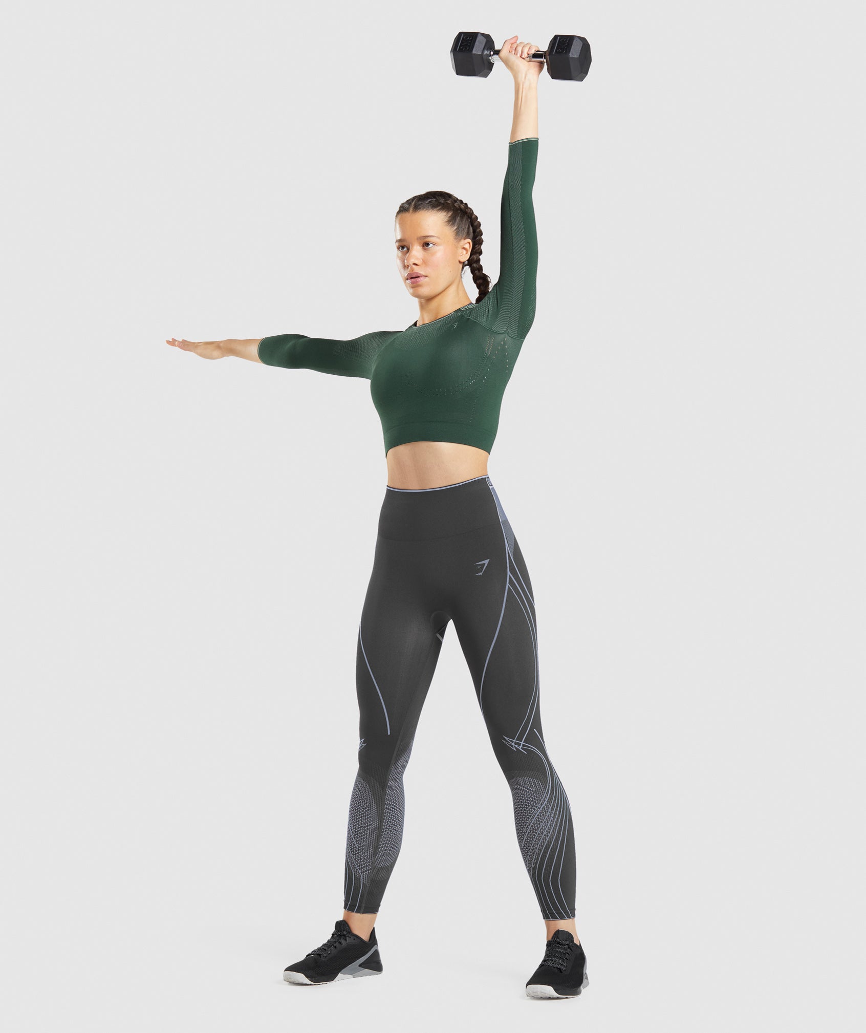 GYMSHARK Gymshark APEX Seamless Workout Tank - Dual-Tone Obsidian & Cucumber Greens
