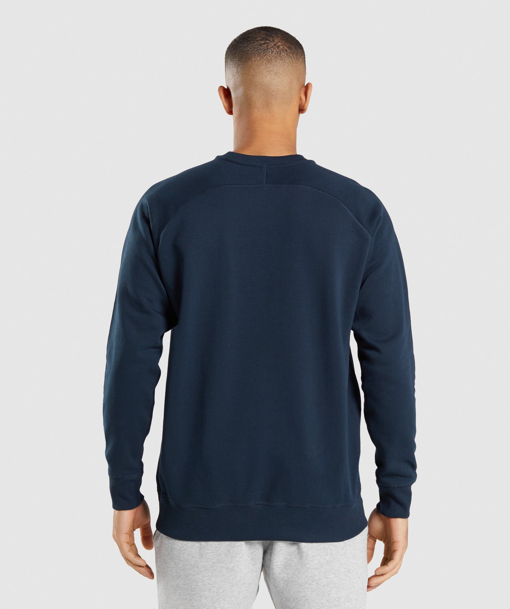 GYMSHARK Gymshark Apollo Crew Neck Sweatshirt - Navy Blue Training Apparel 