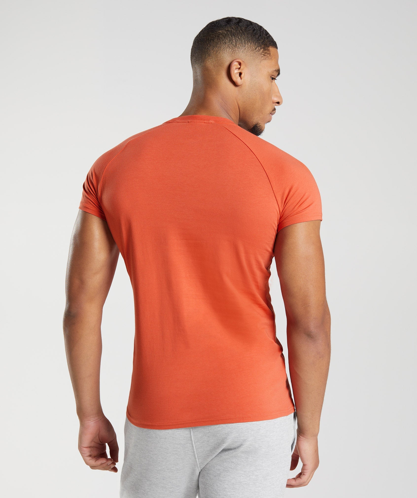 GYMSHARK Apollo Performance Tee - Ultra-Soft Storm Red Workout Shirt 