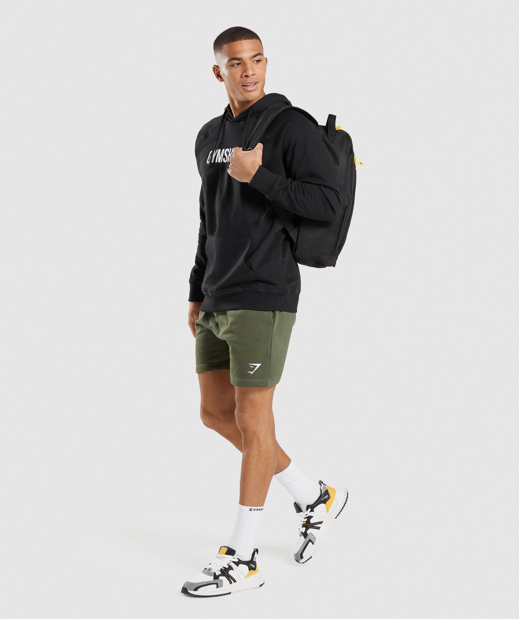 GYMSHARK Gymshark Performance-Fitted Apollo Zip Hooded Sweatshirt in Onyx Black