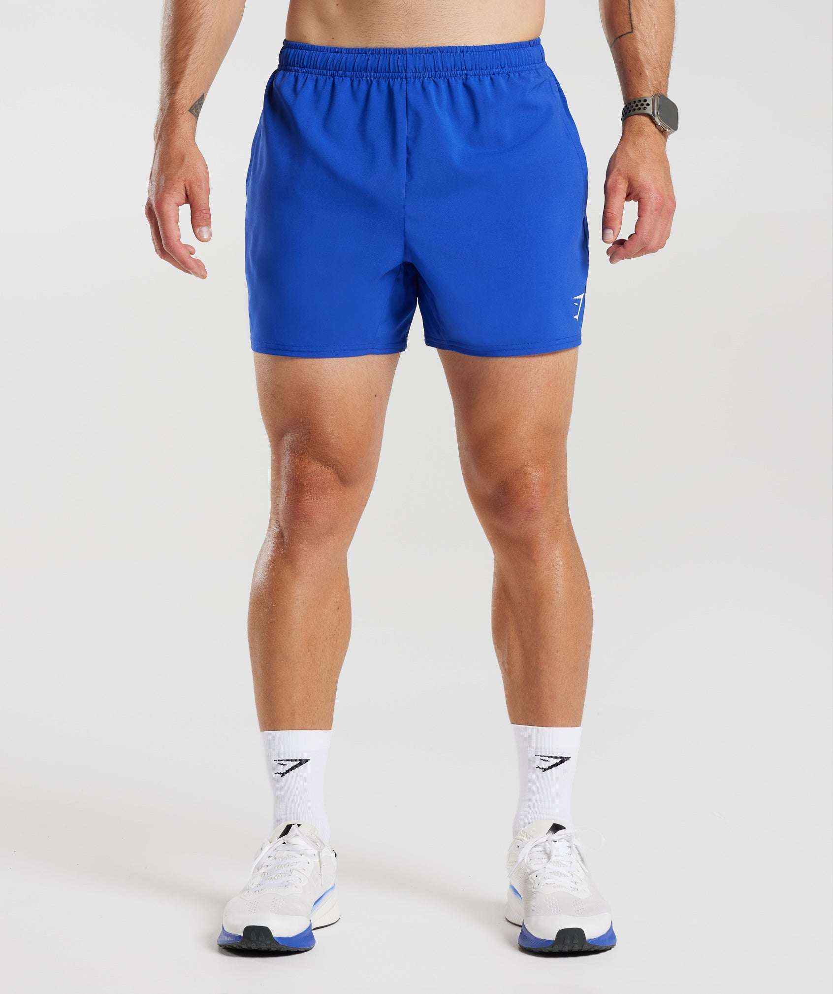 GYMSHARK Vintage Retro 5" Workout Shorts - Classic Sky Blue