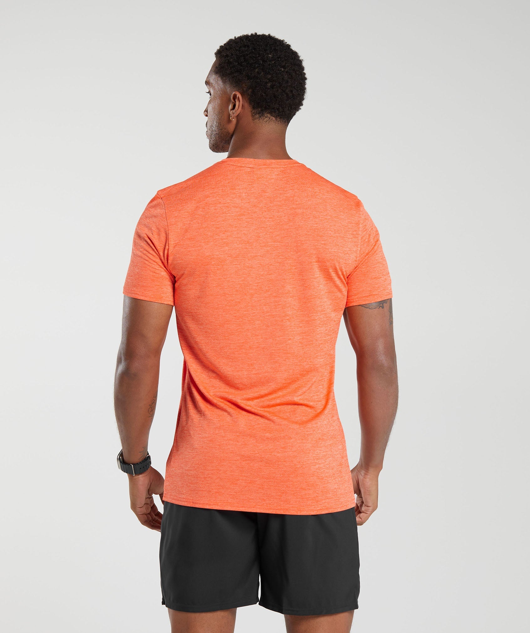 GYMSHARK Gradient Marl Tee - Sunrise Ombre Orange Fade Design 