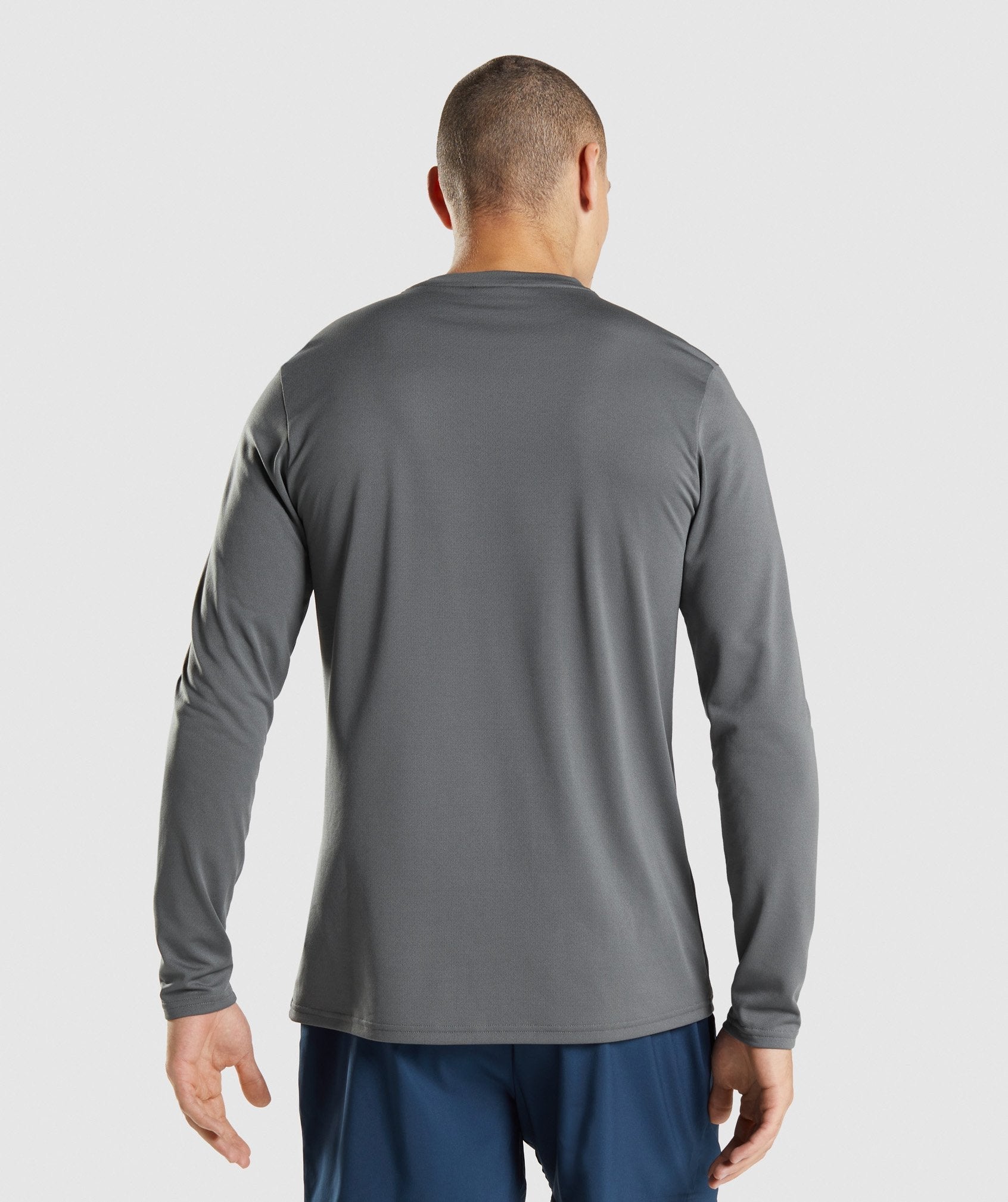 GYMSHARK Arrival Collection Long Sleeve Performance Tee - Charcoal Grey 