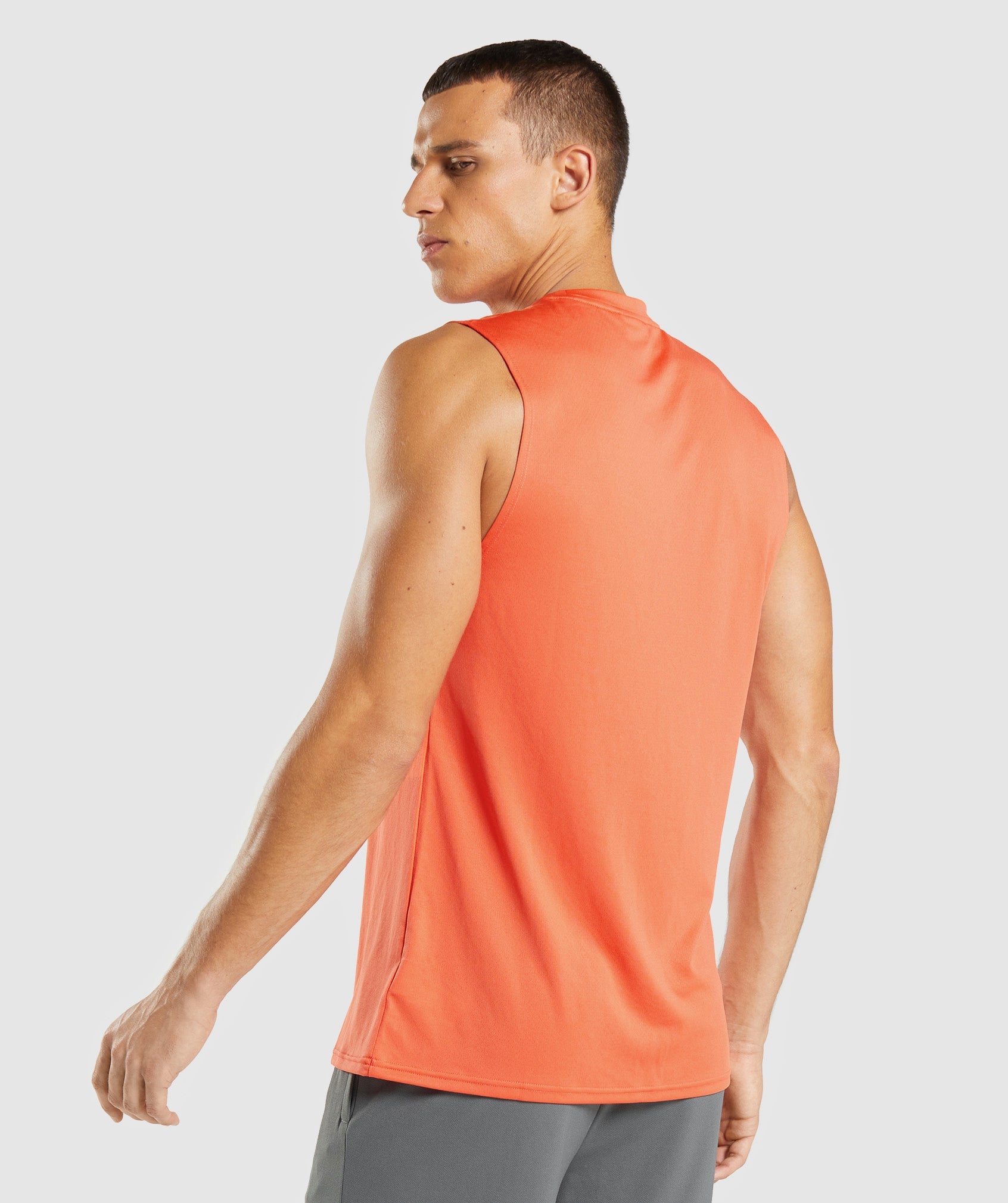 GYMSHARK Gymshark Performance Tank Top - Breathable Workout Essential in Vibrant Papaya Orange 