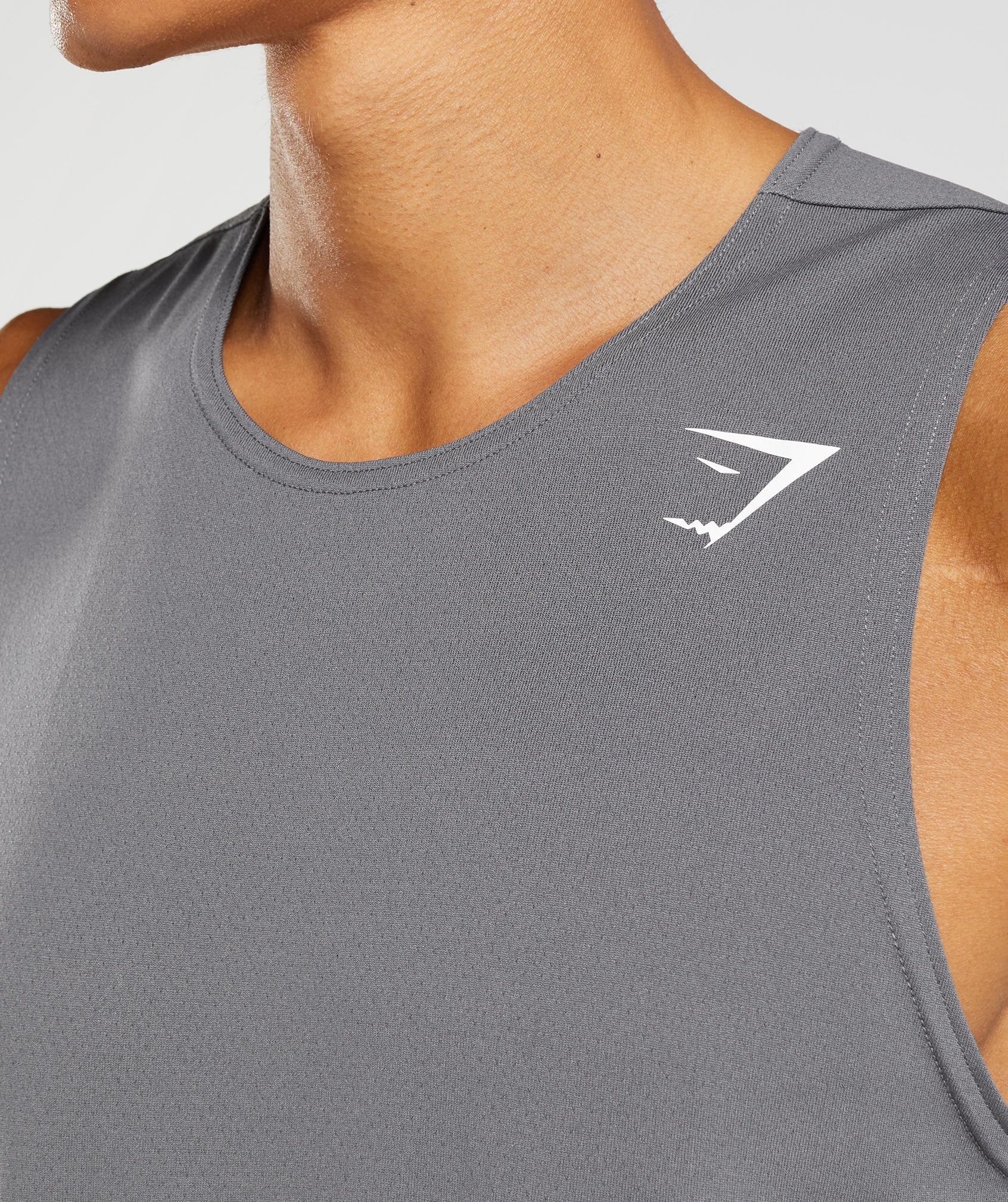 GYMSHARK Gymshark Performance-Fit Training Tank Top in Sleek Silhouette Grey 
