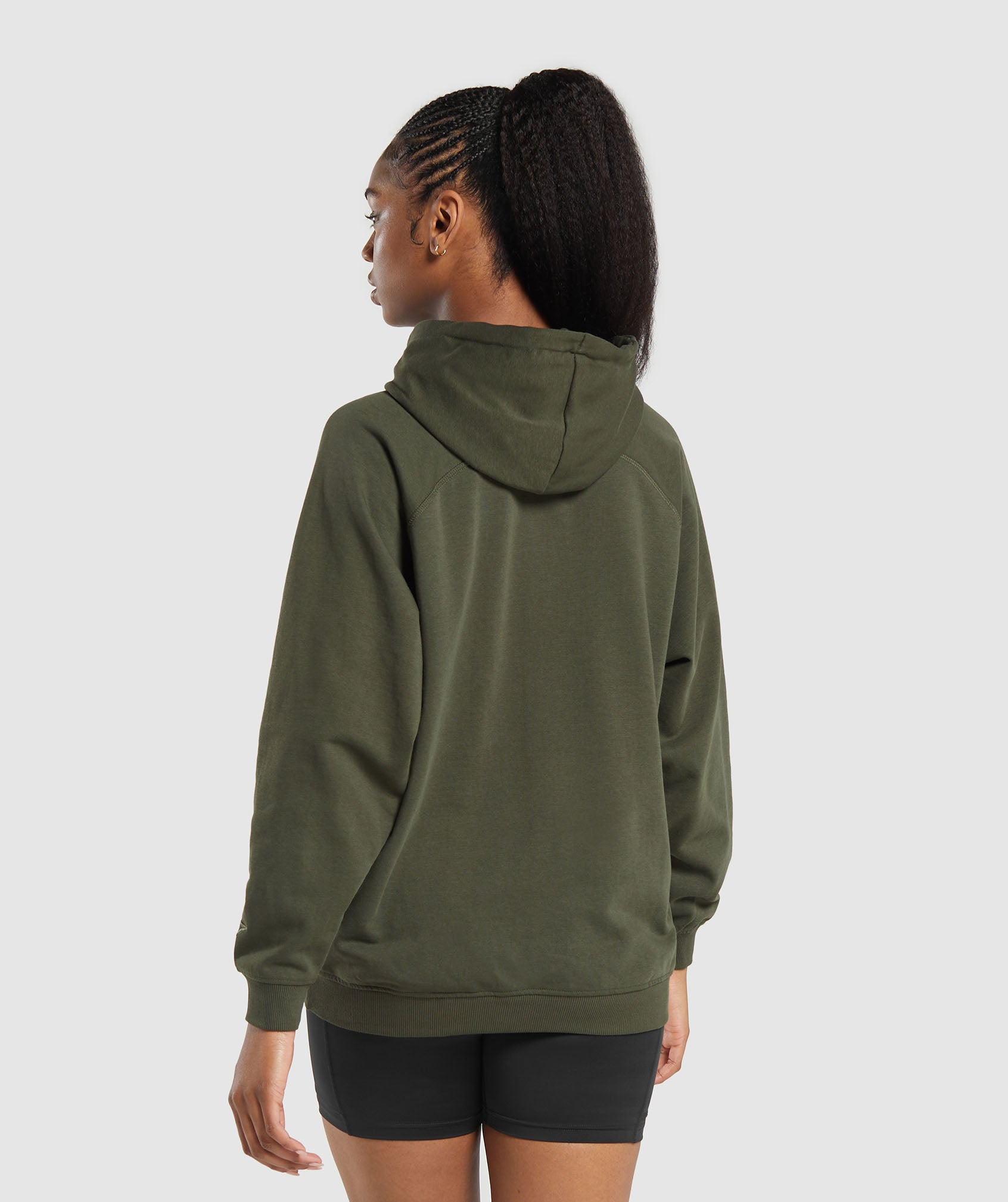 GYMSHARK Block Relaxed Fit Hoodie | Seasonal Winter Olive Comfort 