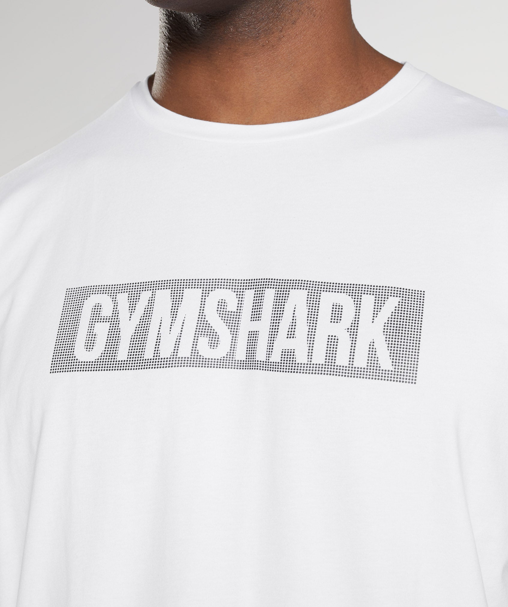 GYMSHARK Block Training Tee - Crisp White, Breathable Workout Shirt for Men & Women 