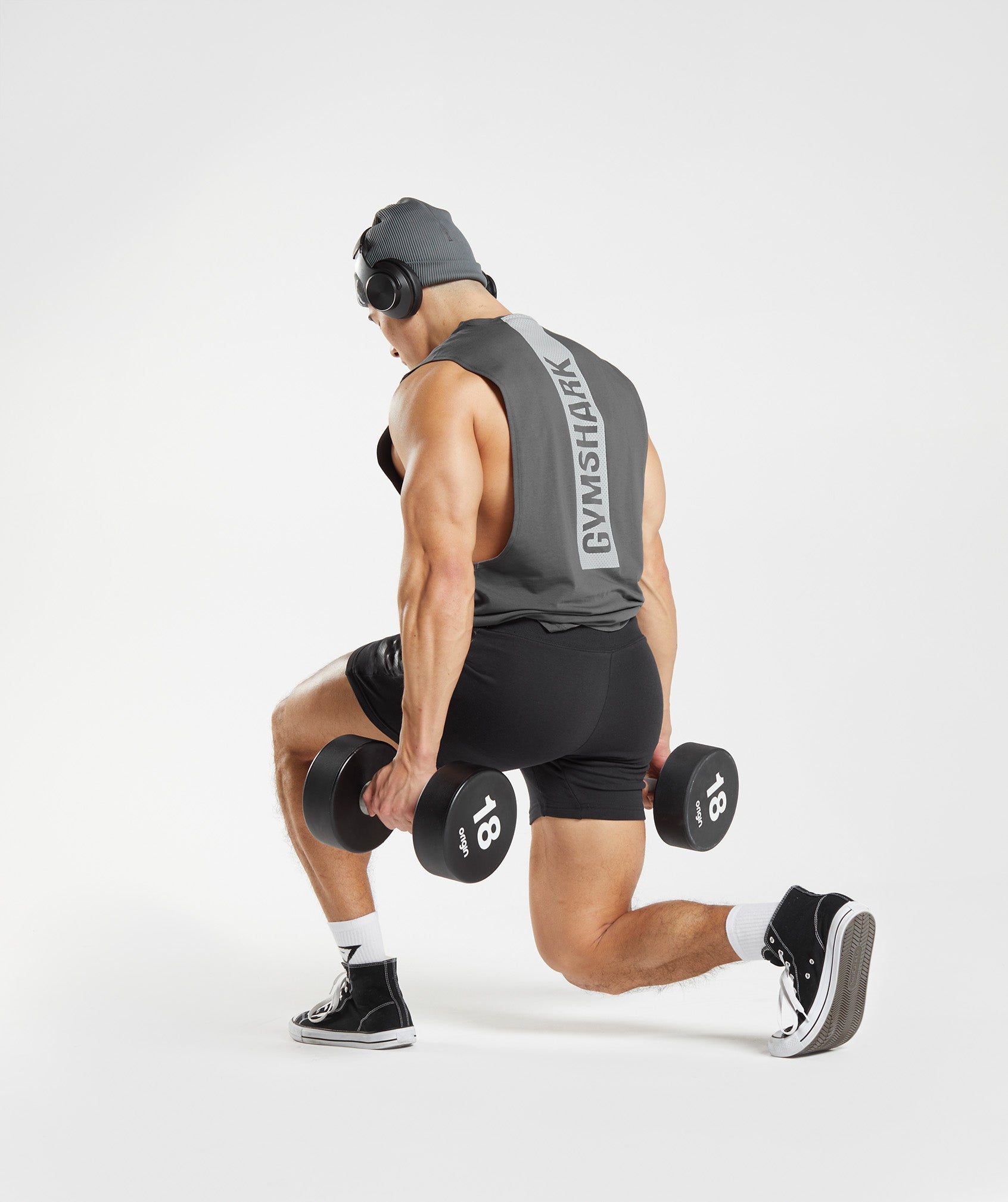 GYMSHARK Gymshark Sculpted Sleeveless Tank Top - Shadow Grey Activewear 
