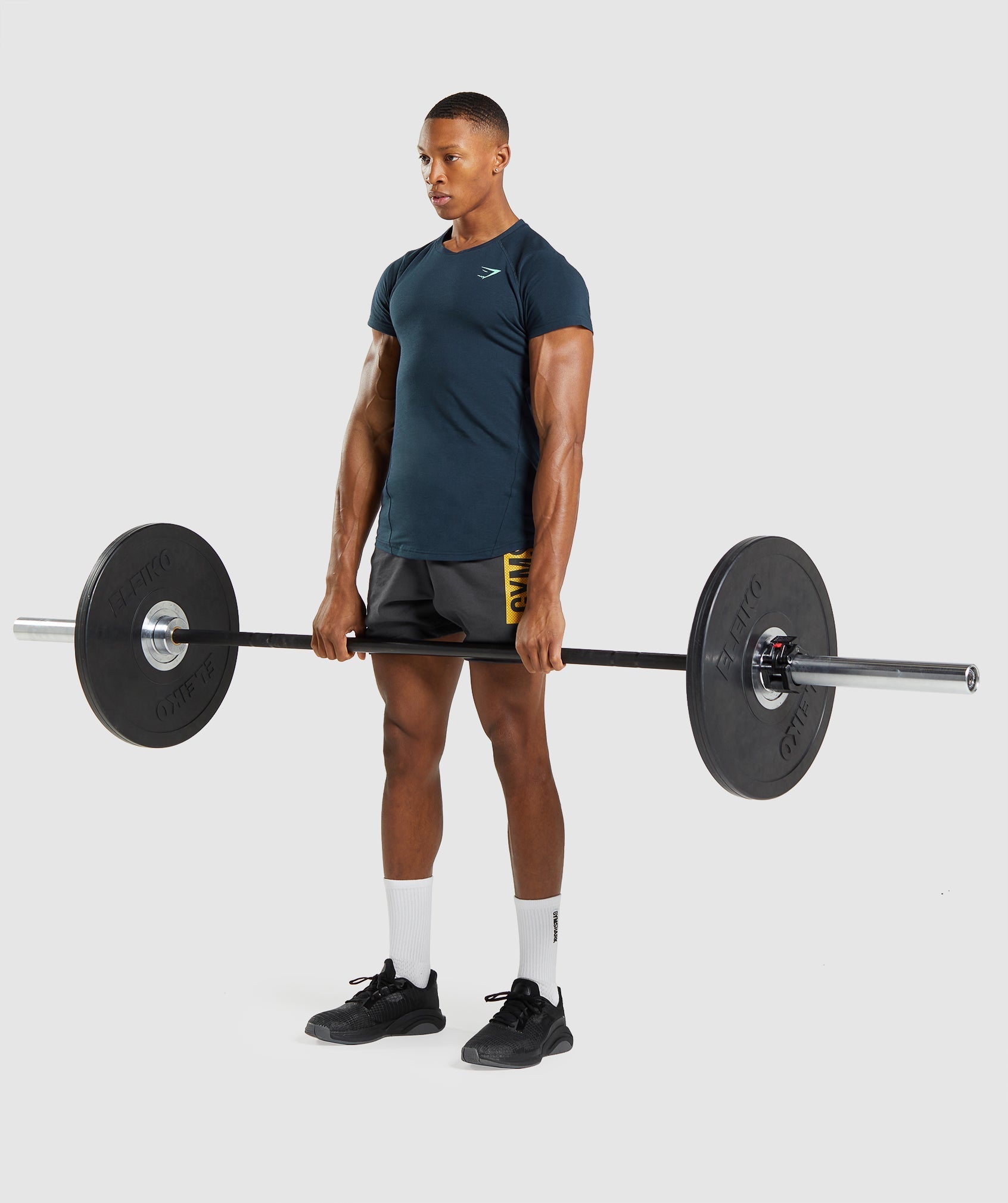 GYMSHARK Gymshark Athletic Crew Neck Tee - Men's Comfort Fit Workout Shirt in Deep Navy 