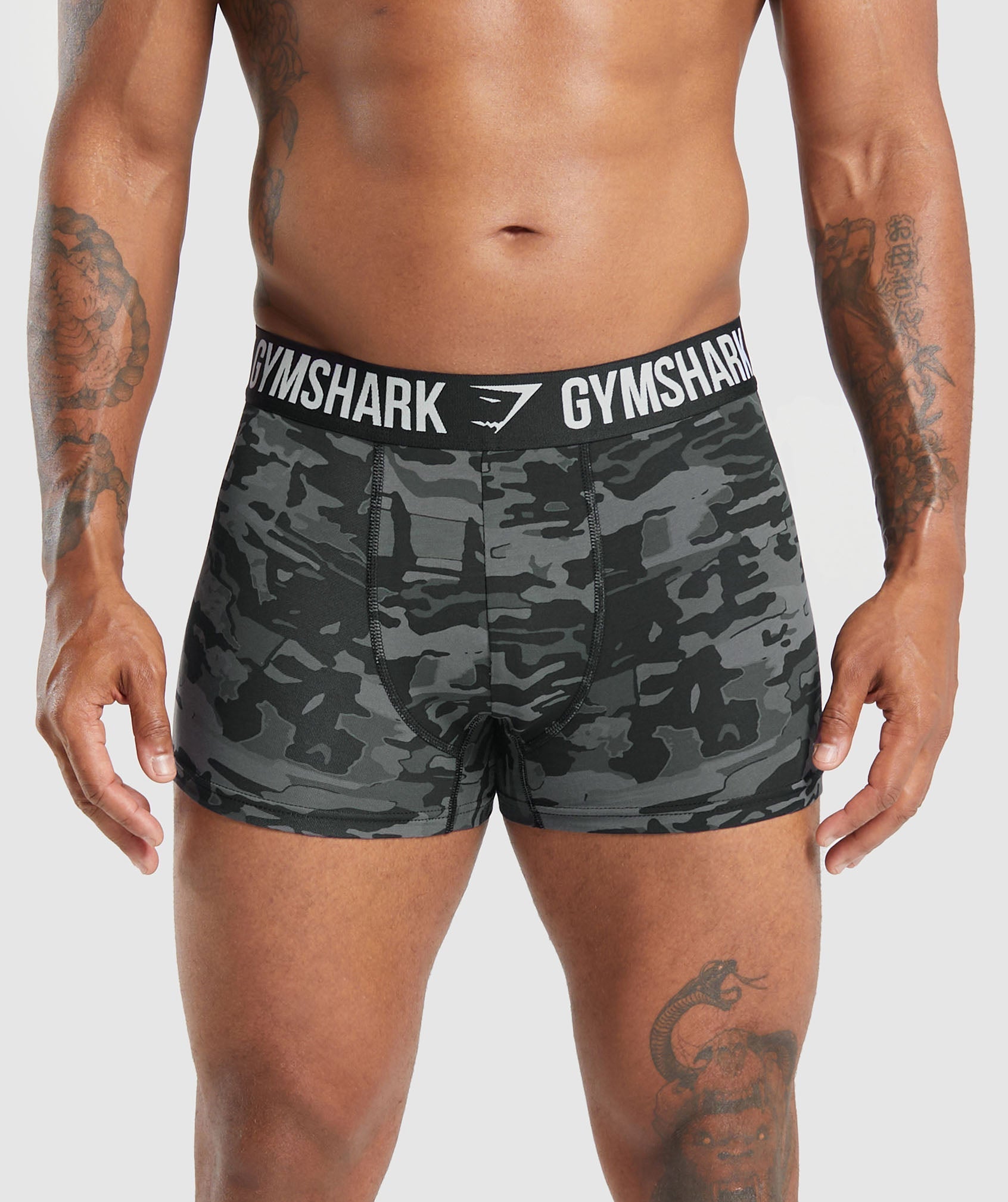 GYMSHARK Gymshark Men's Performance Boxer Briefs - Charcoal Heather 
