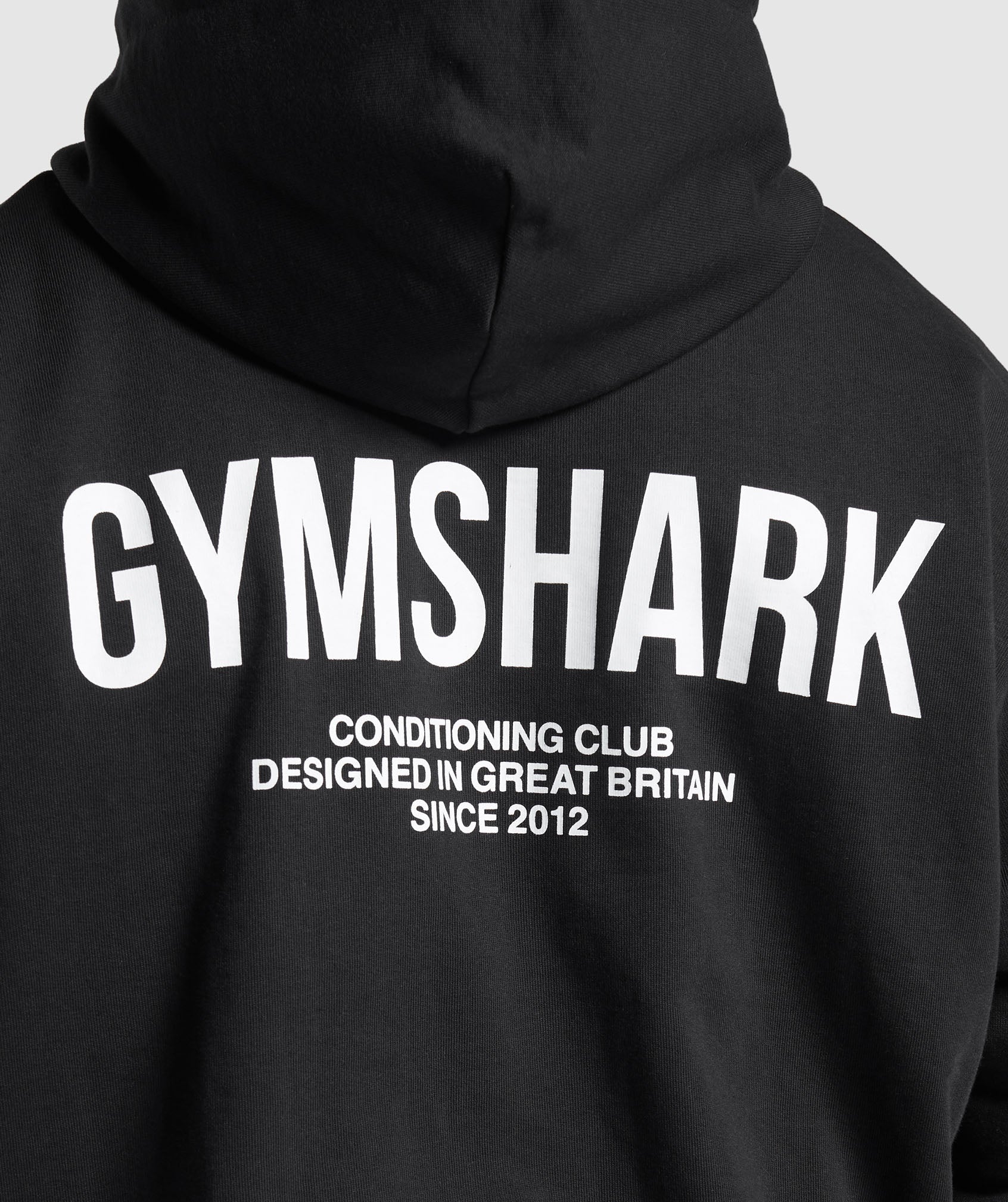 GYMSHARK Performance-Fit Training Hooded Pullover - Midnight Black 