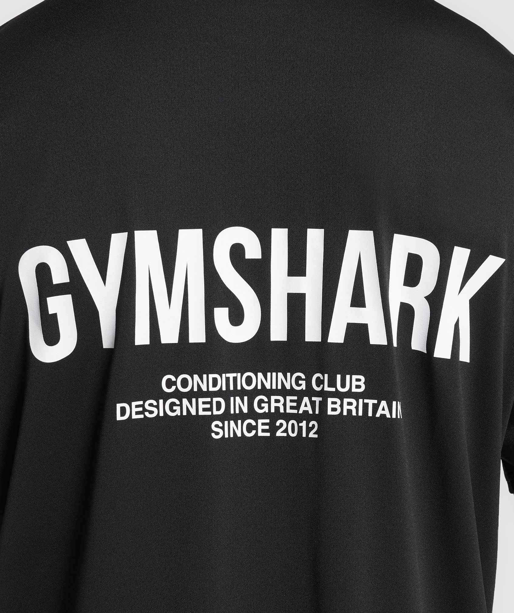 GYMSHARK Athletic Comfort Oversized Crew Neck Tee - Jet Black 