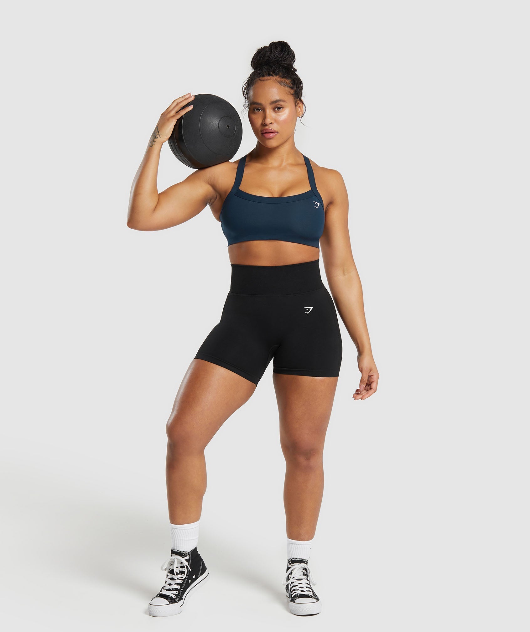 GYMSHARK GYMSHARK Ultimate Support Cotton Workout Bra - Rich Navy 