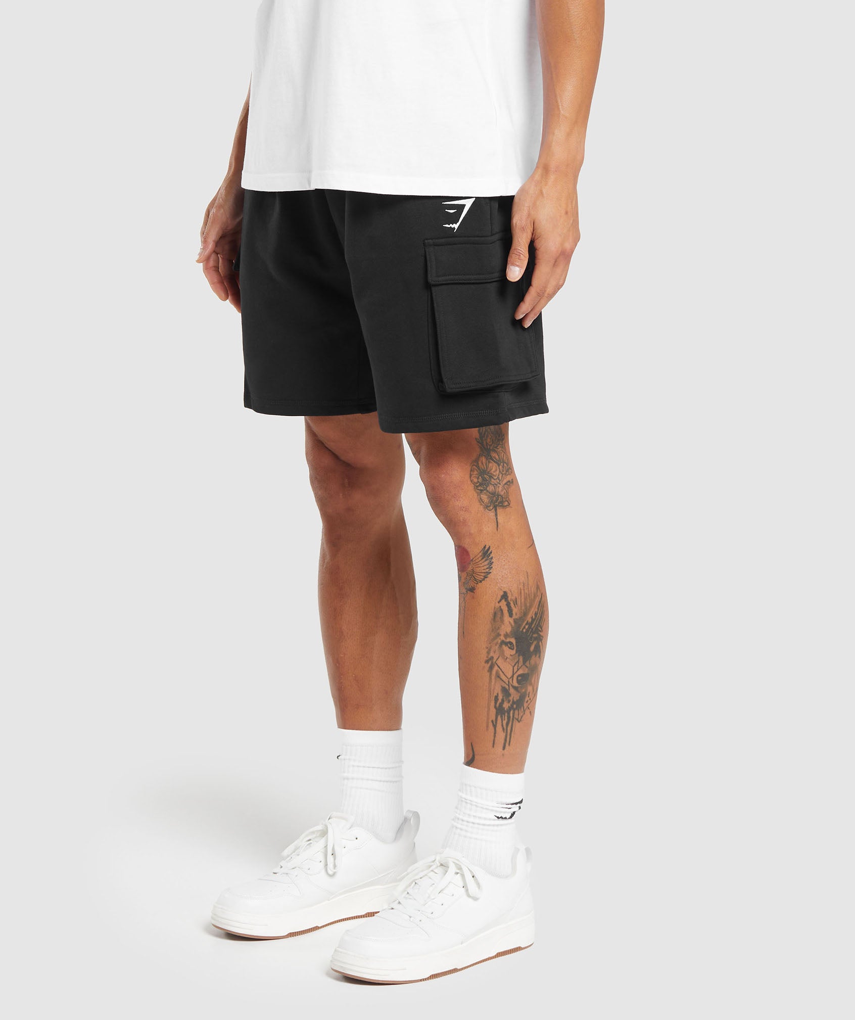 GYMSHARK Gymshark Crest Utility Training Shorts 7 Inch - Classic Black 