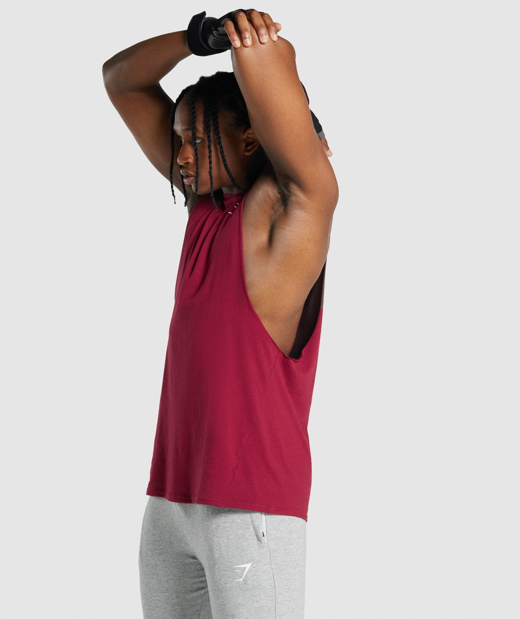 GYMSHARK Gymshark CRITICAL 2.0 Performance Sleeveless Tank Top - Deep Wine Red 