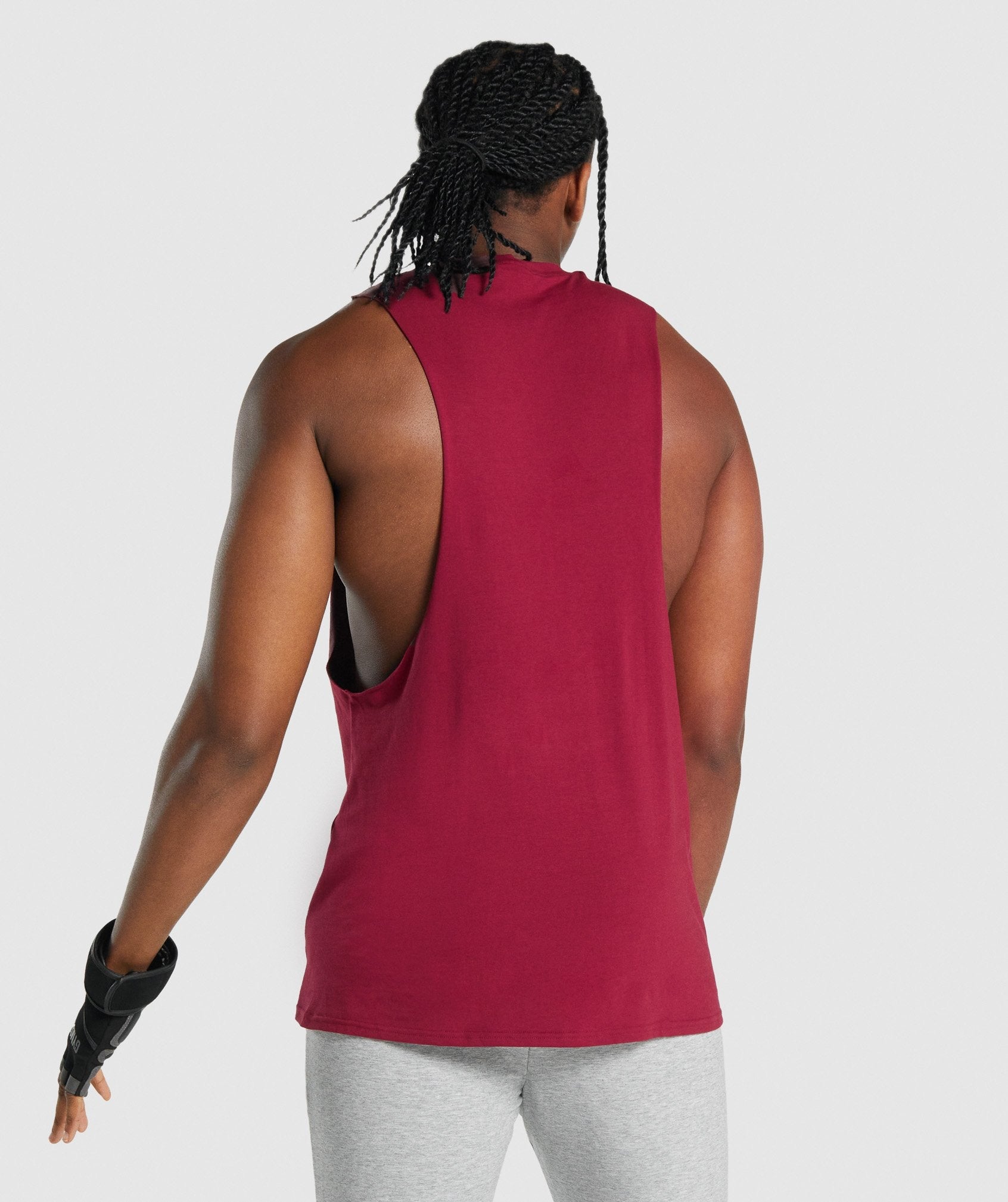 GYMSHARK Gymshark CRITICAL 2.0 Performance Sleeveless Tank Top - Deep Wine Red 