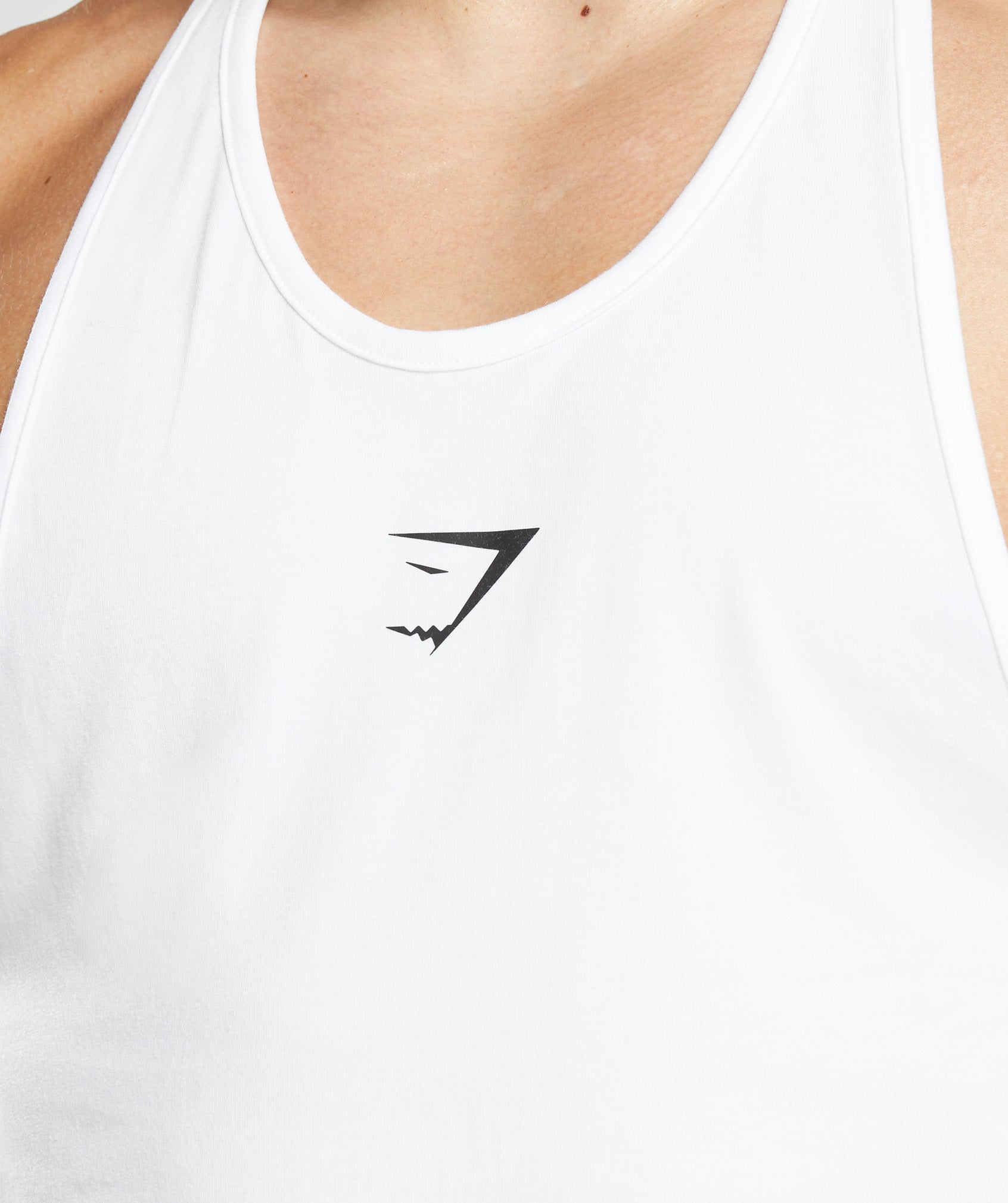 GYMSHARK GYMSHARK Athletic Fit Performance Stringer Tank - Crisp White 