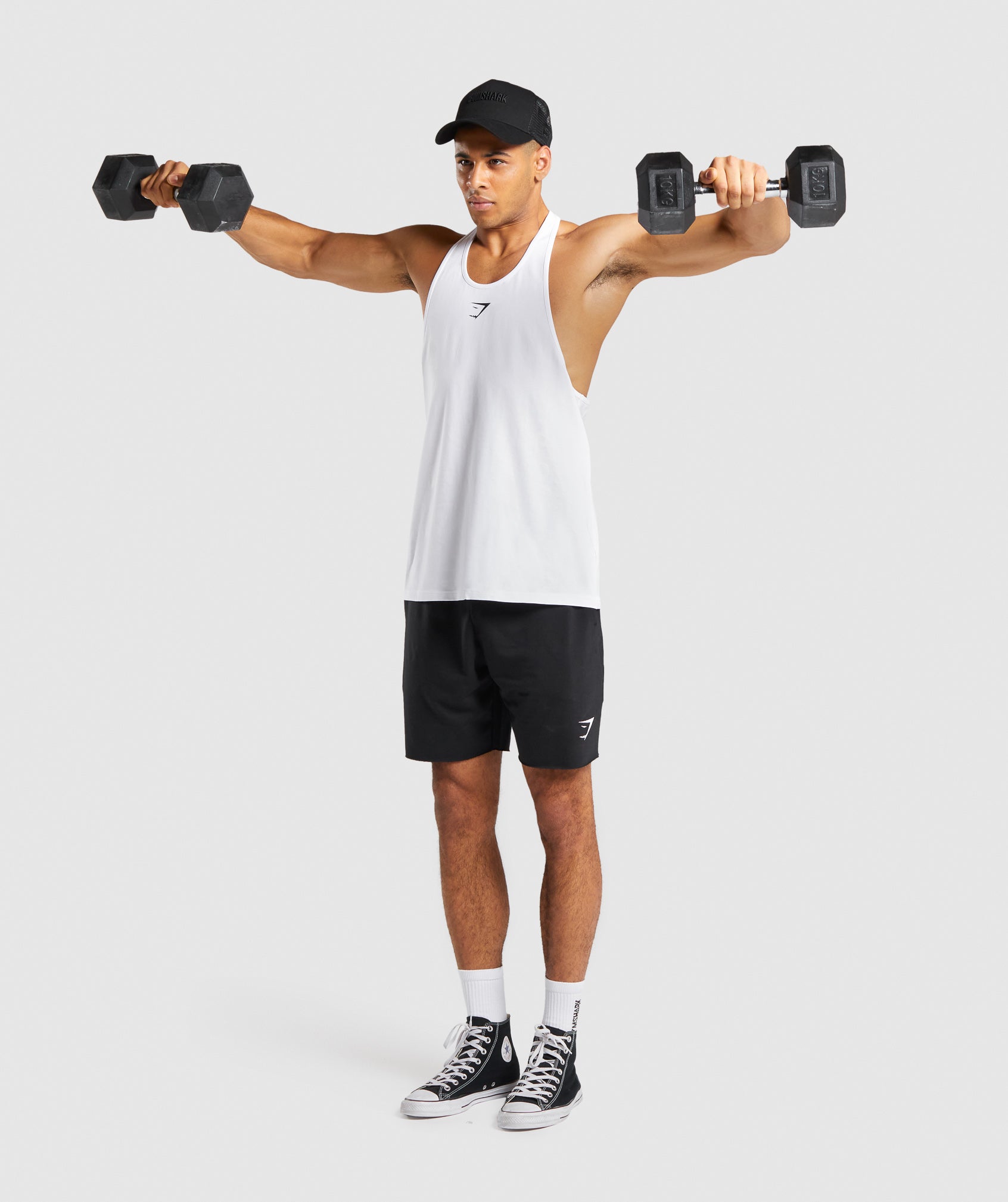 GYMSHARK Critical Training Stringer Top - Ultra-Breathable White 