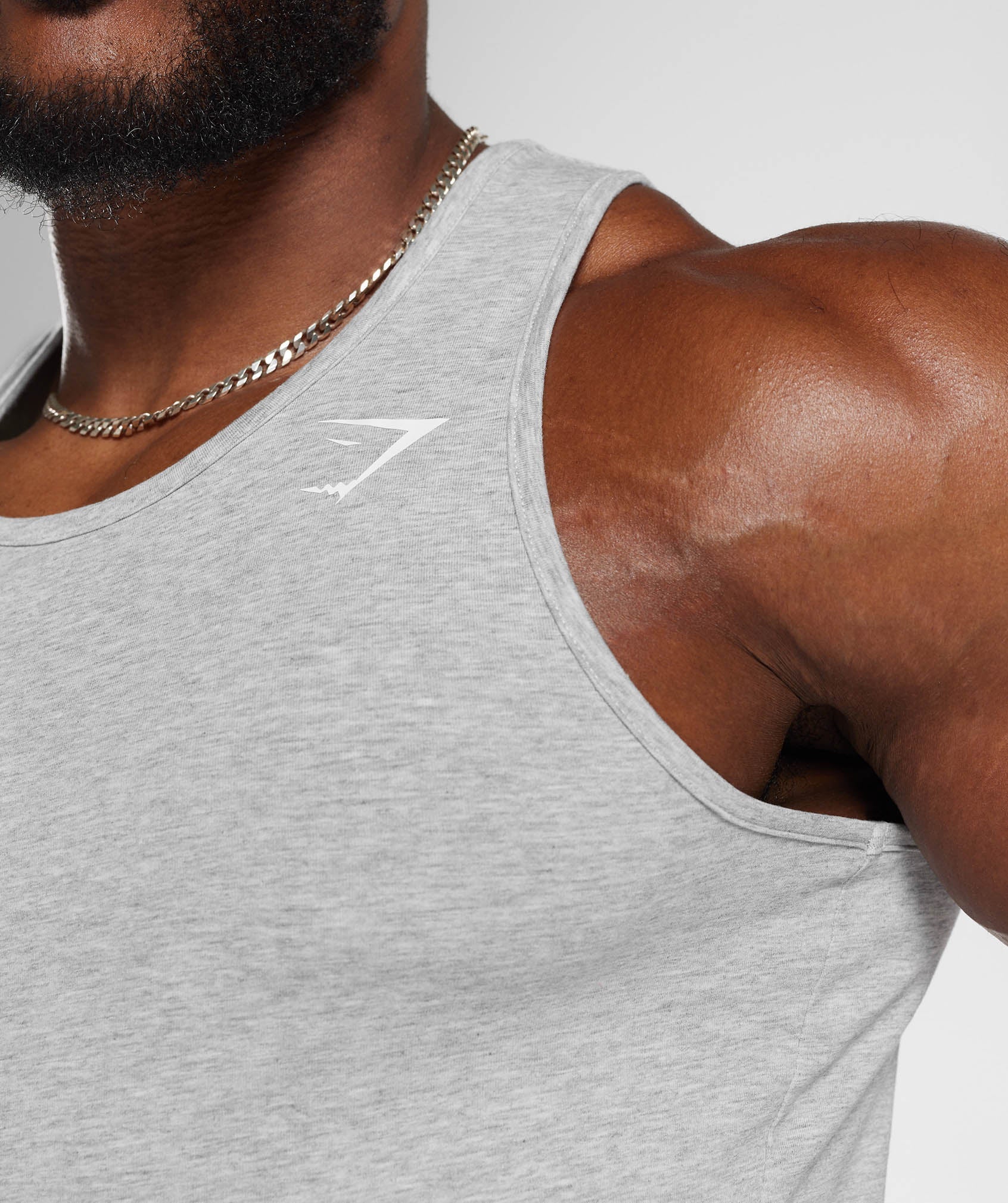 GYMSHARK GYMSHARK Essential Training Tank Top - Sleek Light Grey Marl Design for Active Lifestyles 