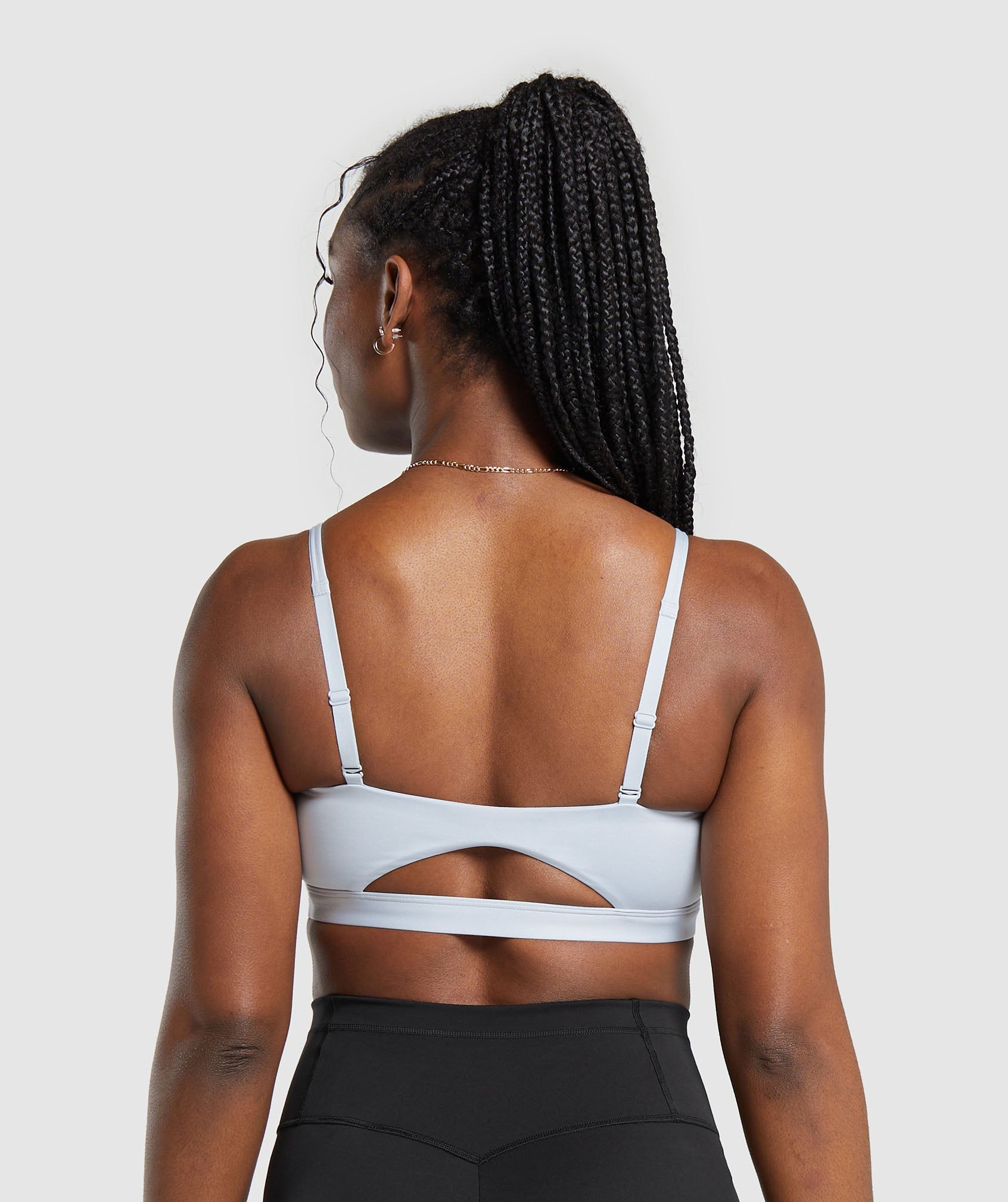 GYMSHARK Strappy Mesh Bandeau Sports Bra - Cool Ocean Hue 