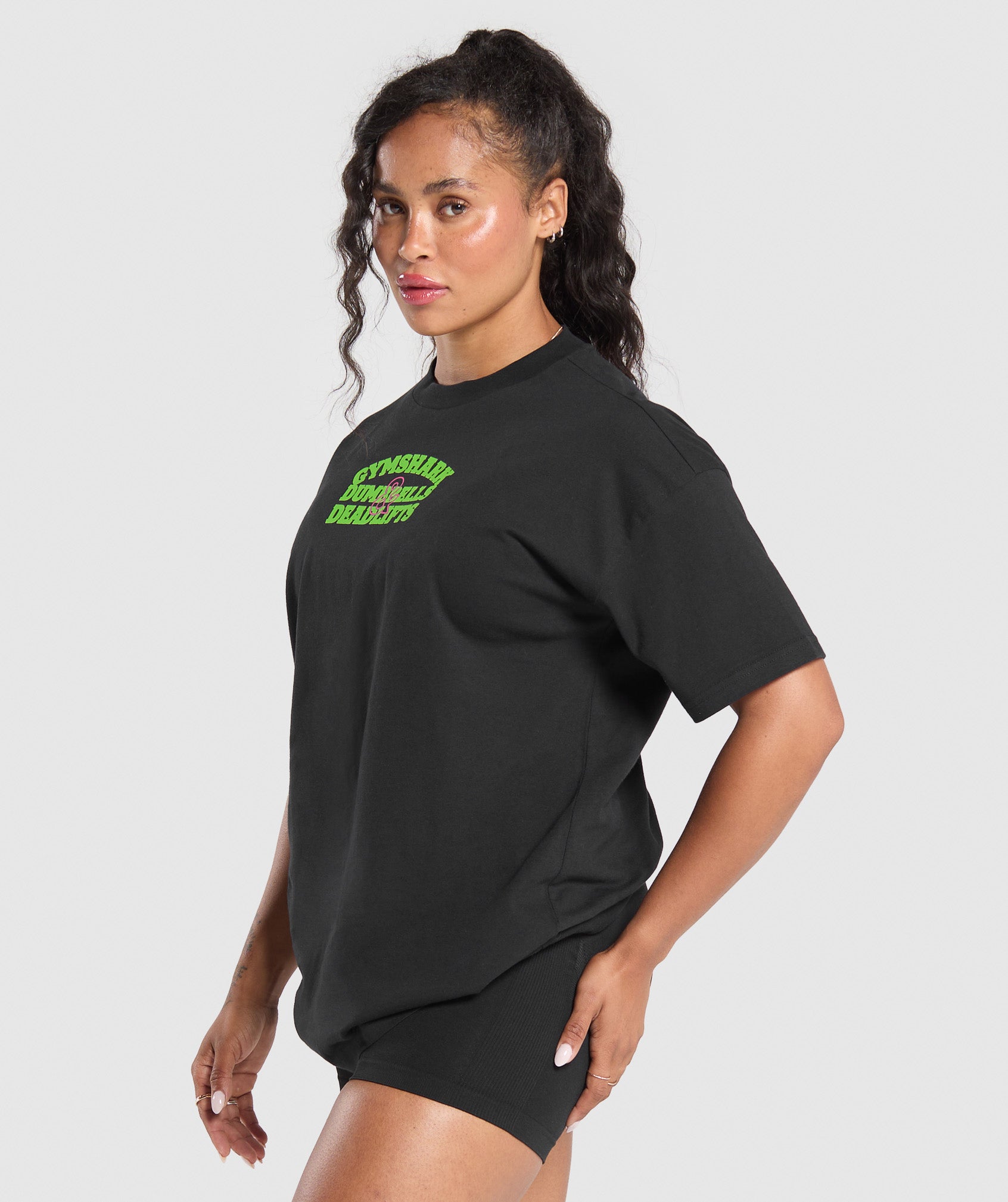 GYMSHARK Gymshark Muscle & Movement Relaxed Fit Crew Tee - Classic Black 