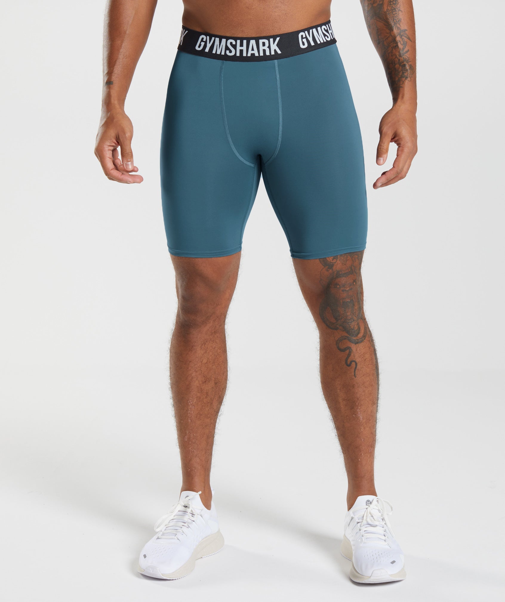 GYMSHARK Gymshark Element Performance-Fit Base Layer Training Shorts - Tuscan Teal