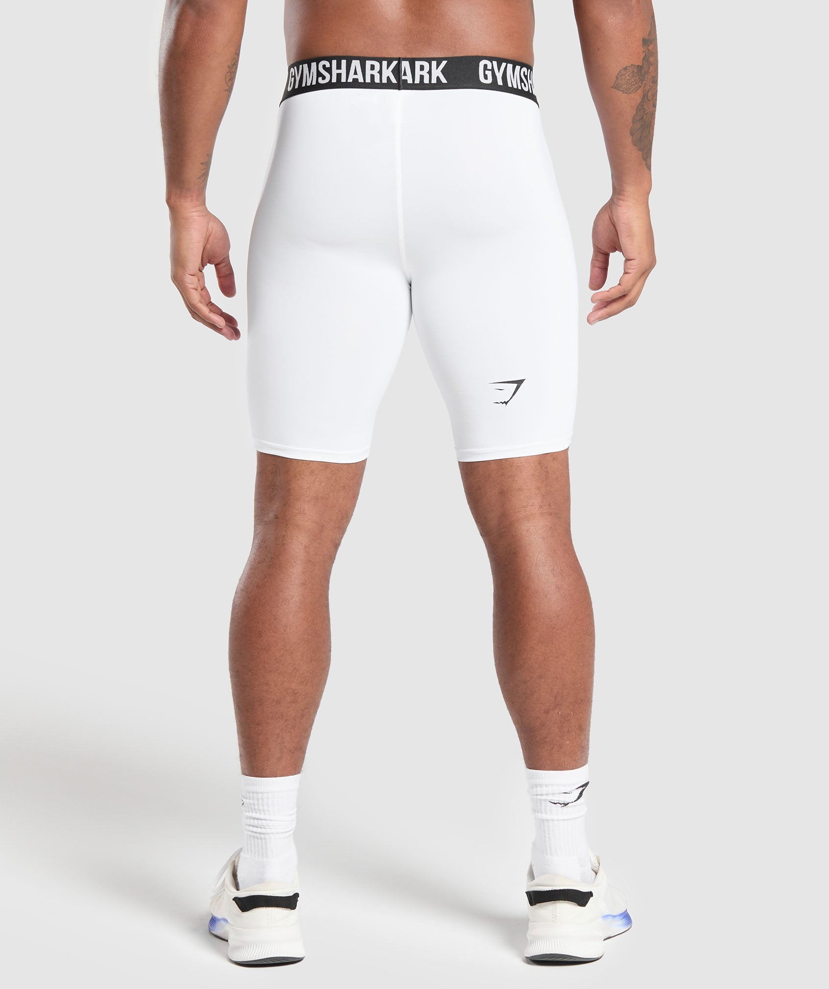 GYMSHARK Element Training Shorts - Lightweight Baselayer for Workouts in Bright White 