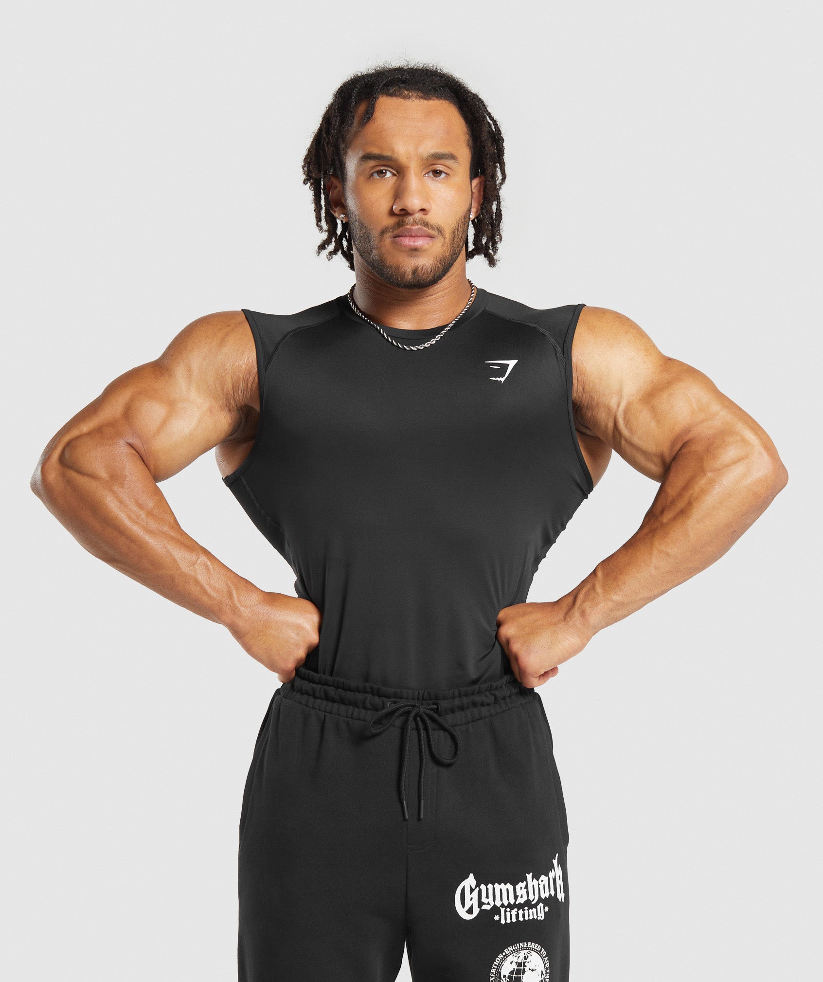 GYMSHARK Gymshark Performance Tank Top - Ultra-Soft Breathable & Lightweight Workout Shirt in Onyx Black For Workouts & Training