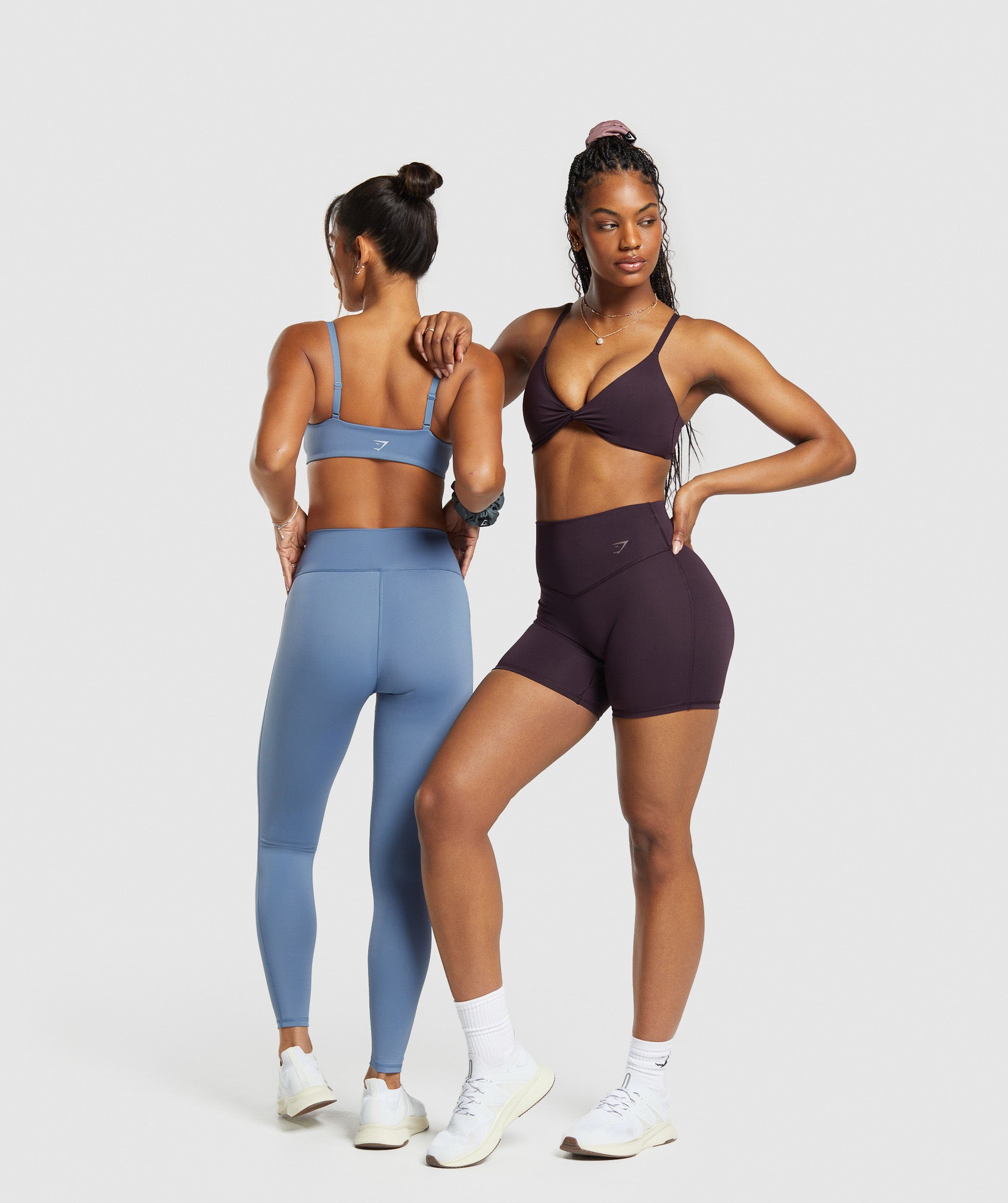 GYMSHARK Contour Crisscross Sports Bra for Women - Rich Plum Brown Tone 