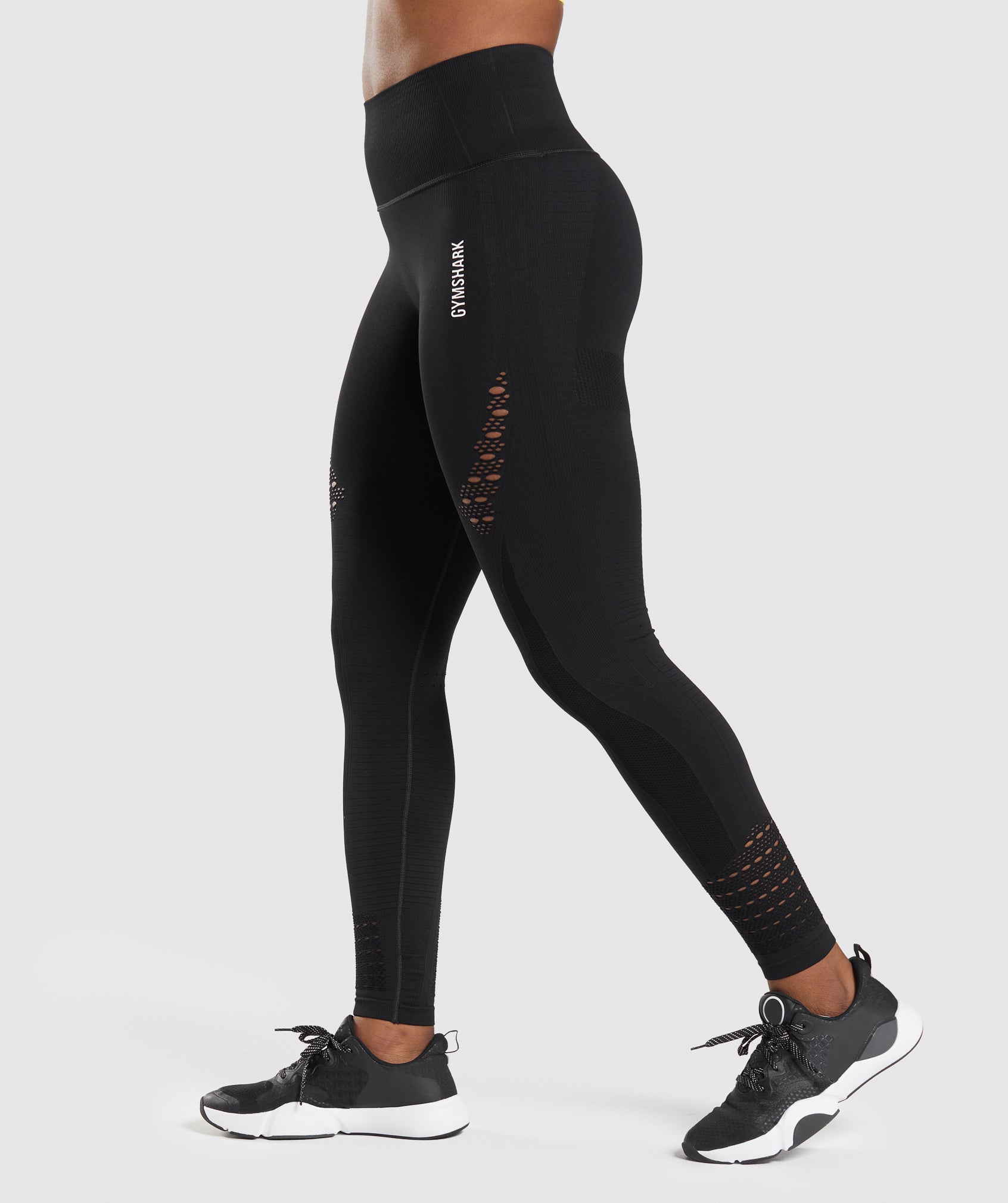 GYMSHARK GYMSHARK High-Energy Seamless Workout Tights in Classic Black