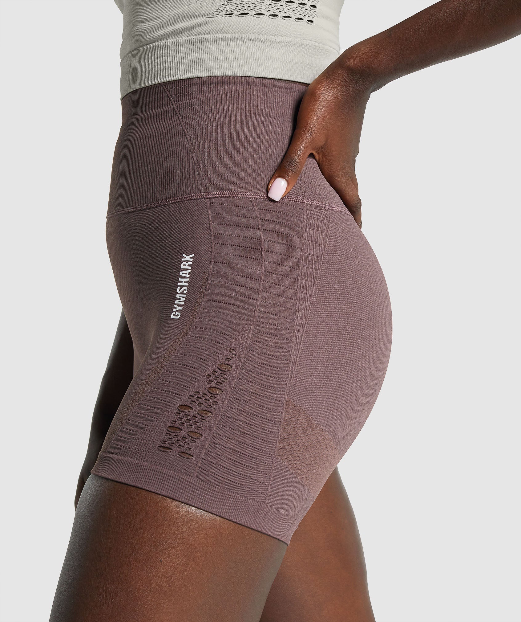 GYMSHARK Gymshark ENERGY Seamless Workout Shorts - Rich Brown Tone, Breathable & Lightweight Comfort Fit 