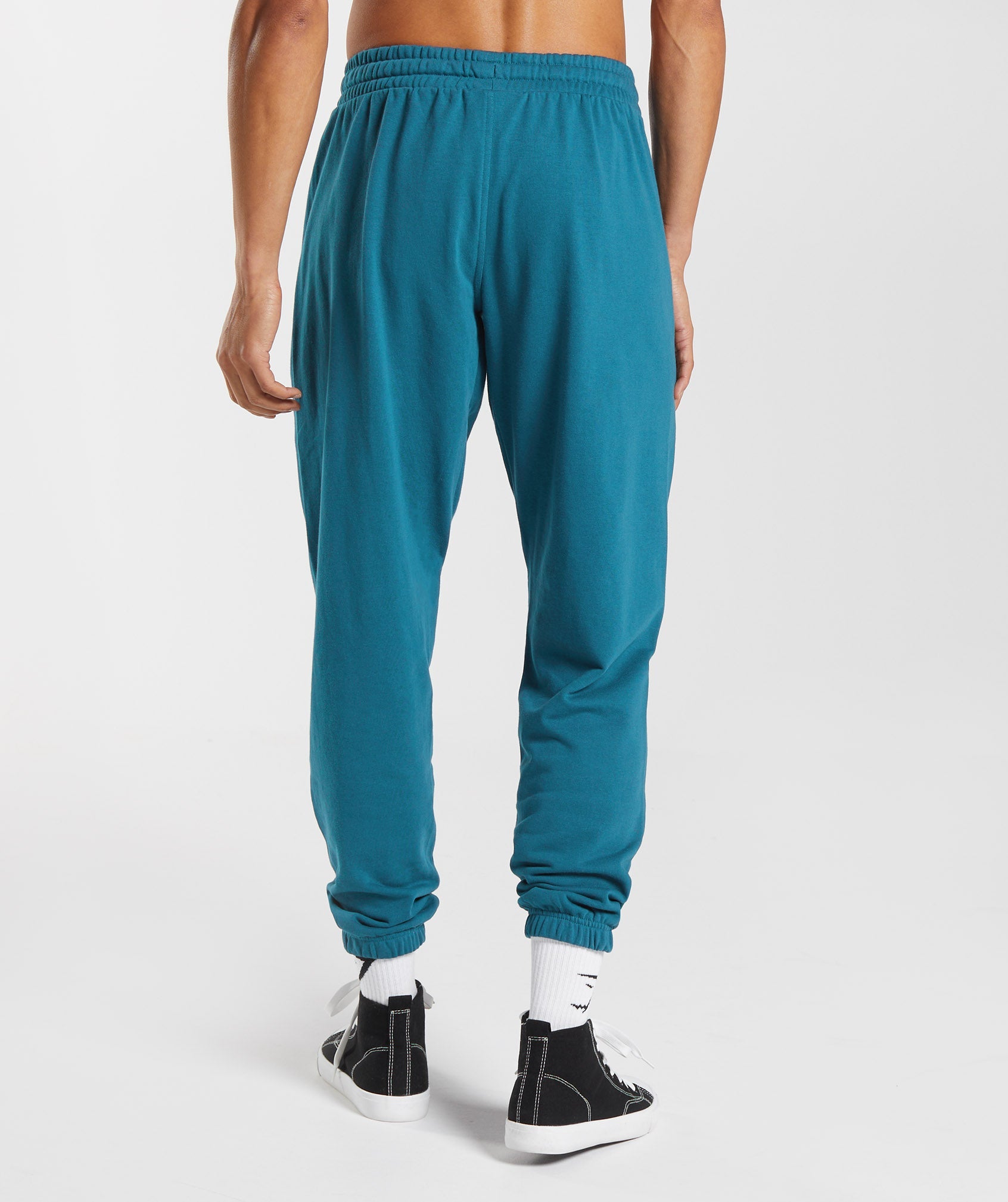 GYMSHARK Gymshark Relaxed-Fit Essential Joggers - Soft Ocean Blue Lounge Pants for Men & Women 