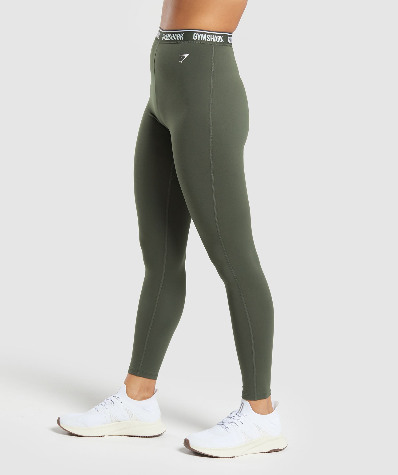 GYMSHARK GYMSHARK Daily Comfort High-Waisted Yoga Pants - Breathable Forest Green with 4-Way Stretch 