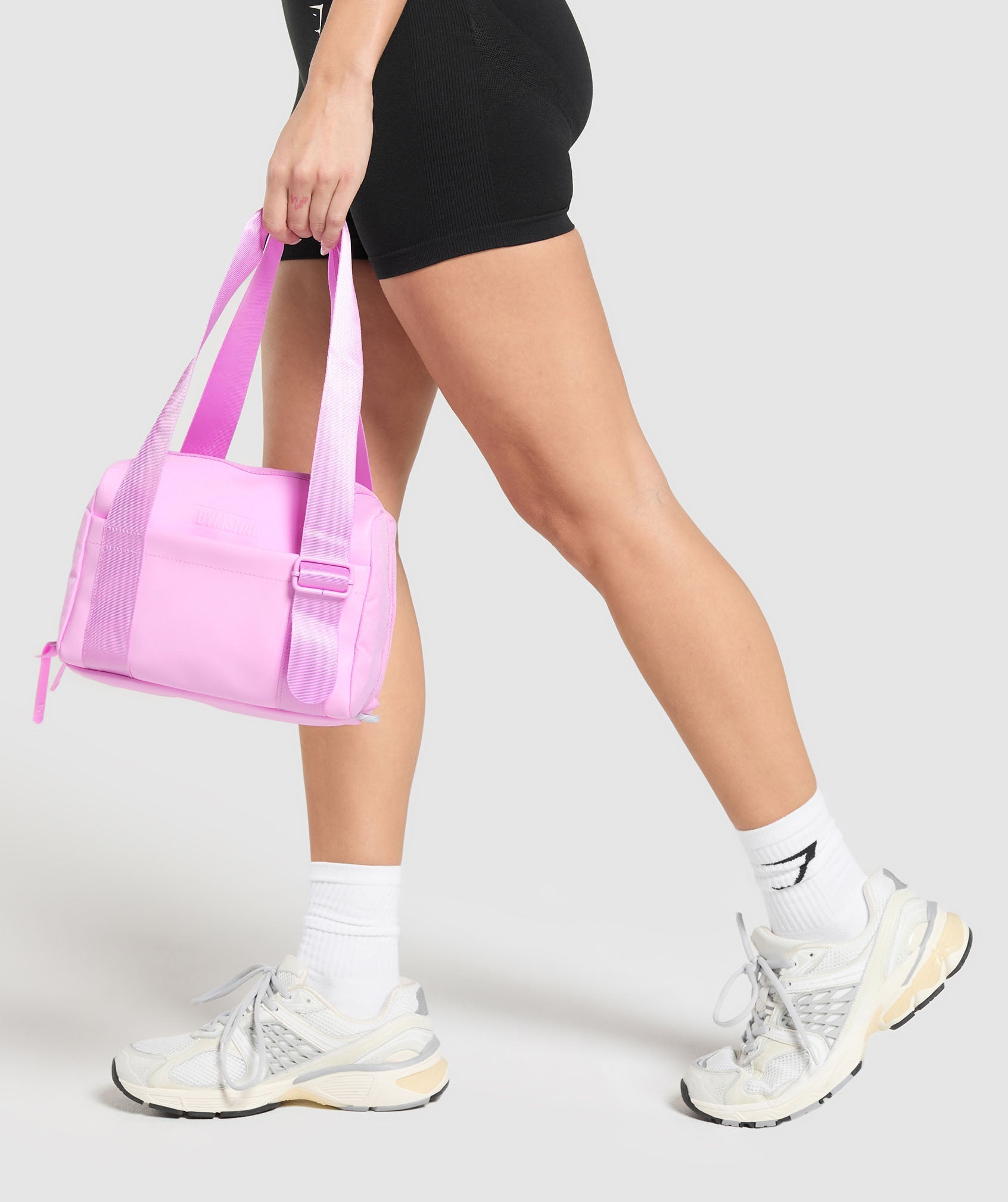 GYMSHARK Stylish Mini Workout Tote - Vibrant Sour Pink Shade 
